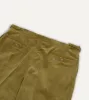 Olive Mid-Wale Corduroy Single Pleat Trouser sold by Drake's London