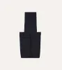 Navy Wool Flannel Flat Front Trousers sold by Drake's London