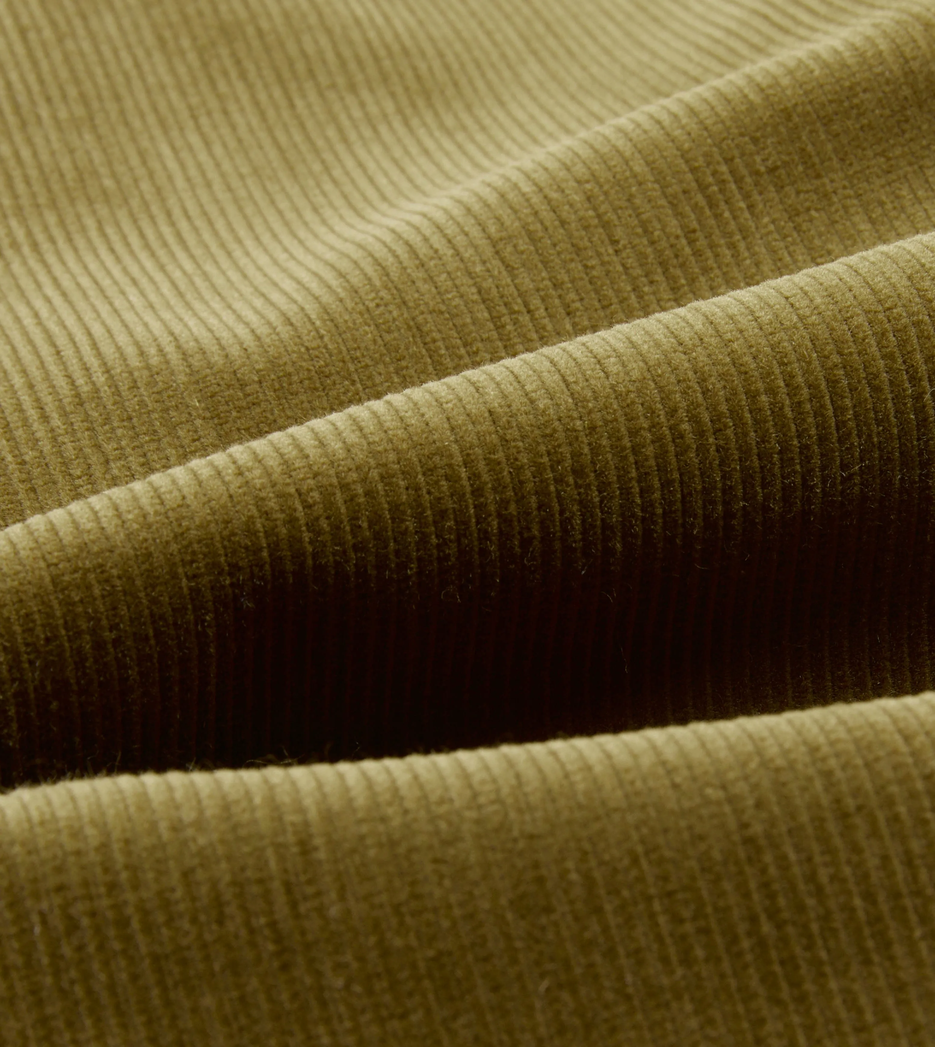Olive Mid-Wale Corduroy Flat Front Trouser sold by Drake's London product image thumbnail 2