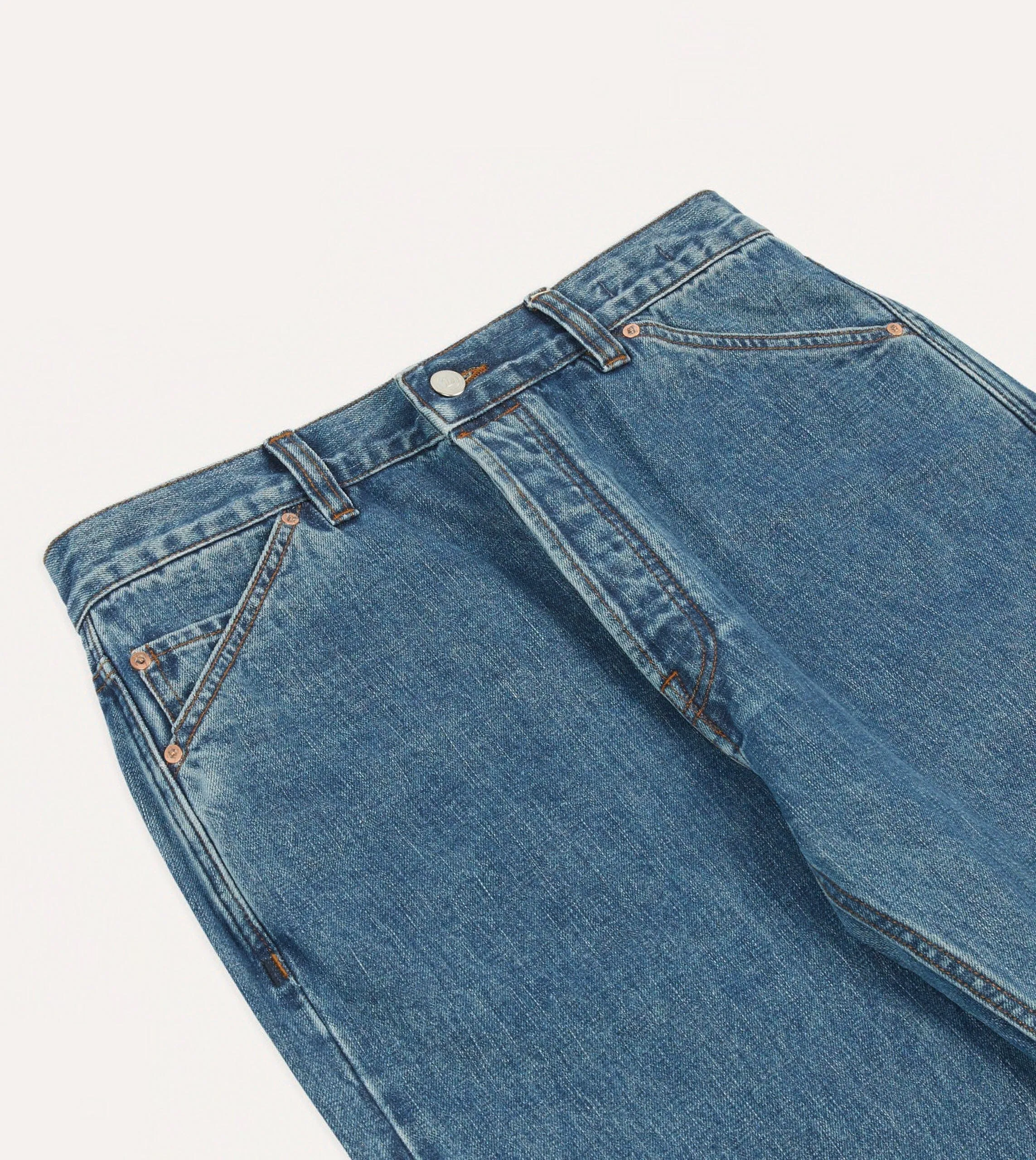 Bleach Wash 14.2oz Japanese Selvedge Denim Five-Pocket Jeans sold by Drake's London product image thumbnail 4