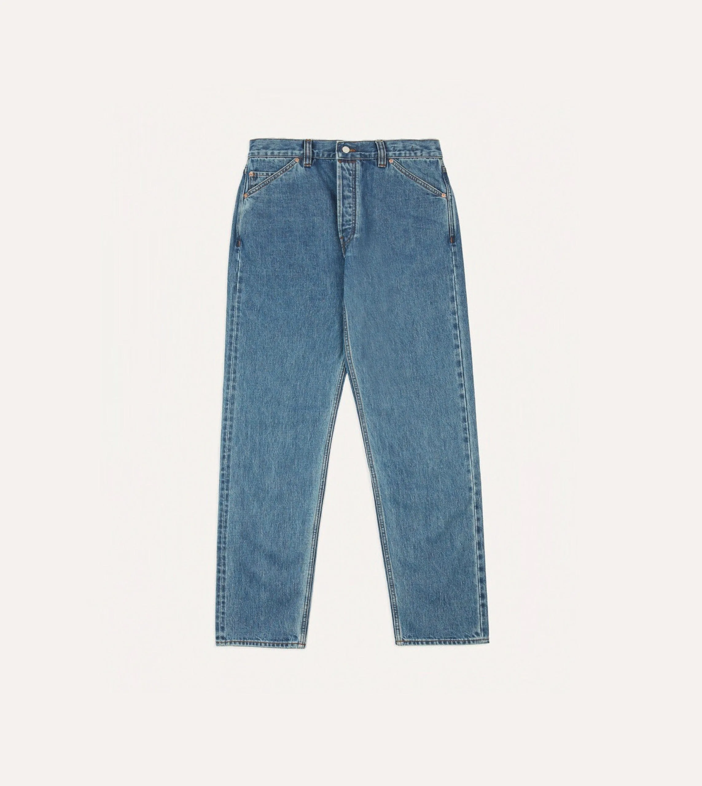 Bleach Wash 14.2oz Japanese Selvedge Denim Five-Pocket Jeans sold by Drake's London product image thumbnail 3