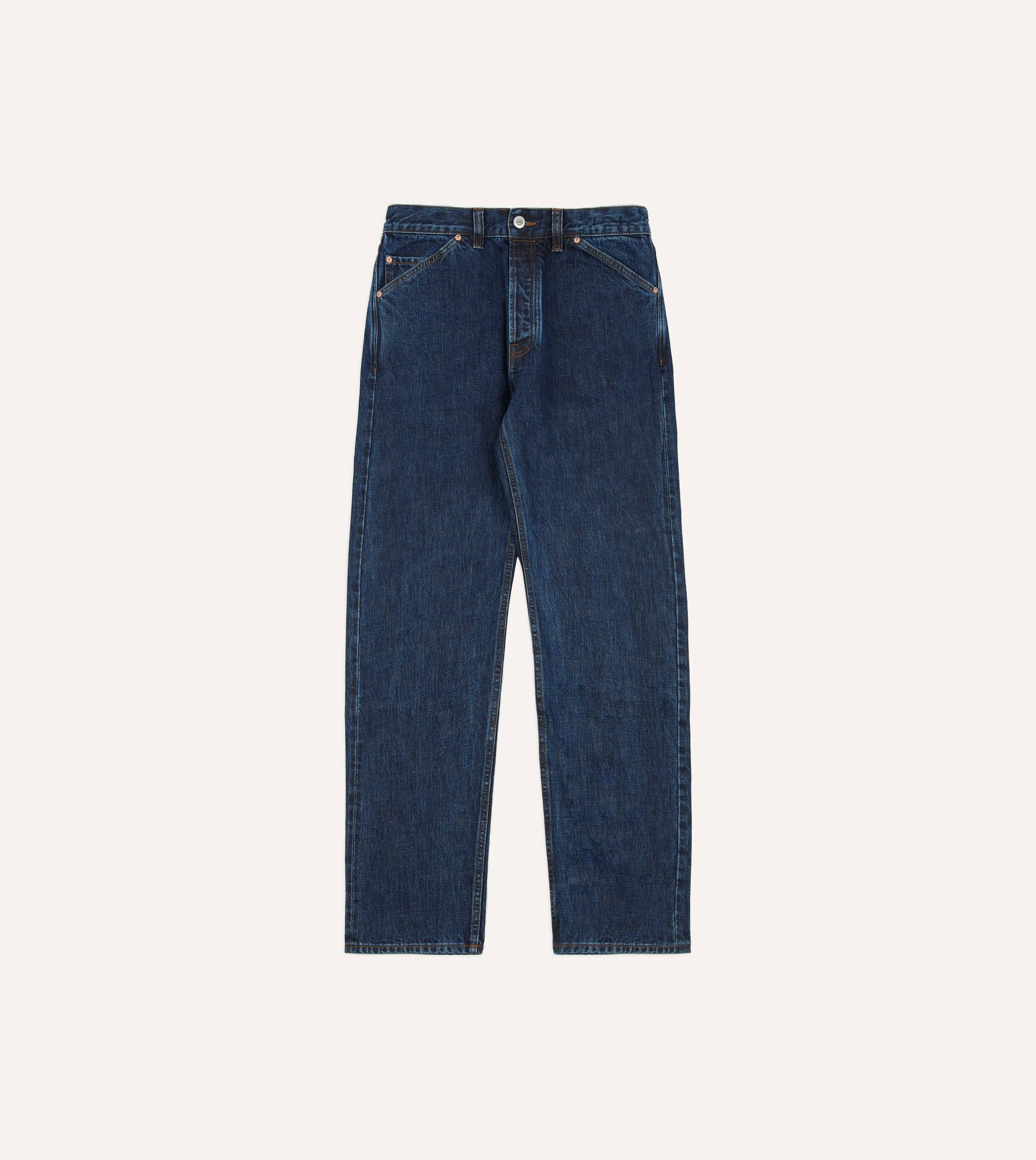 Stone Wash 14.2oz Japanese Selvedge Denim Five-Pocket Jeans sold by Drake's London product image thumbnail 3