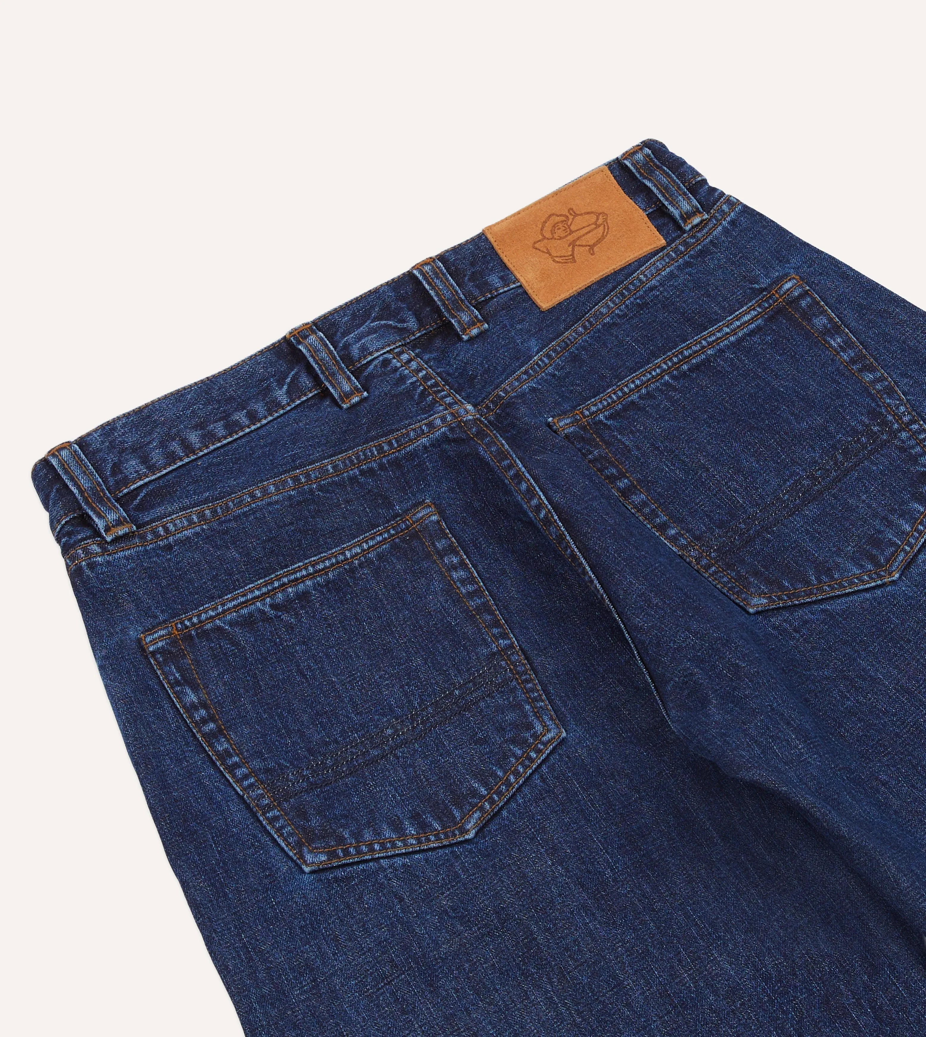 Stone Wash 14.2oz Japanese Selvedge Denim Five-Pocket Jeans sold by Drake's London product image thumbnail 5