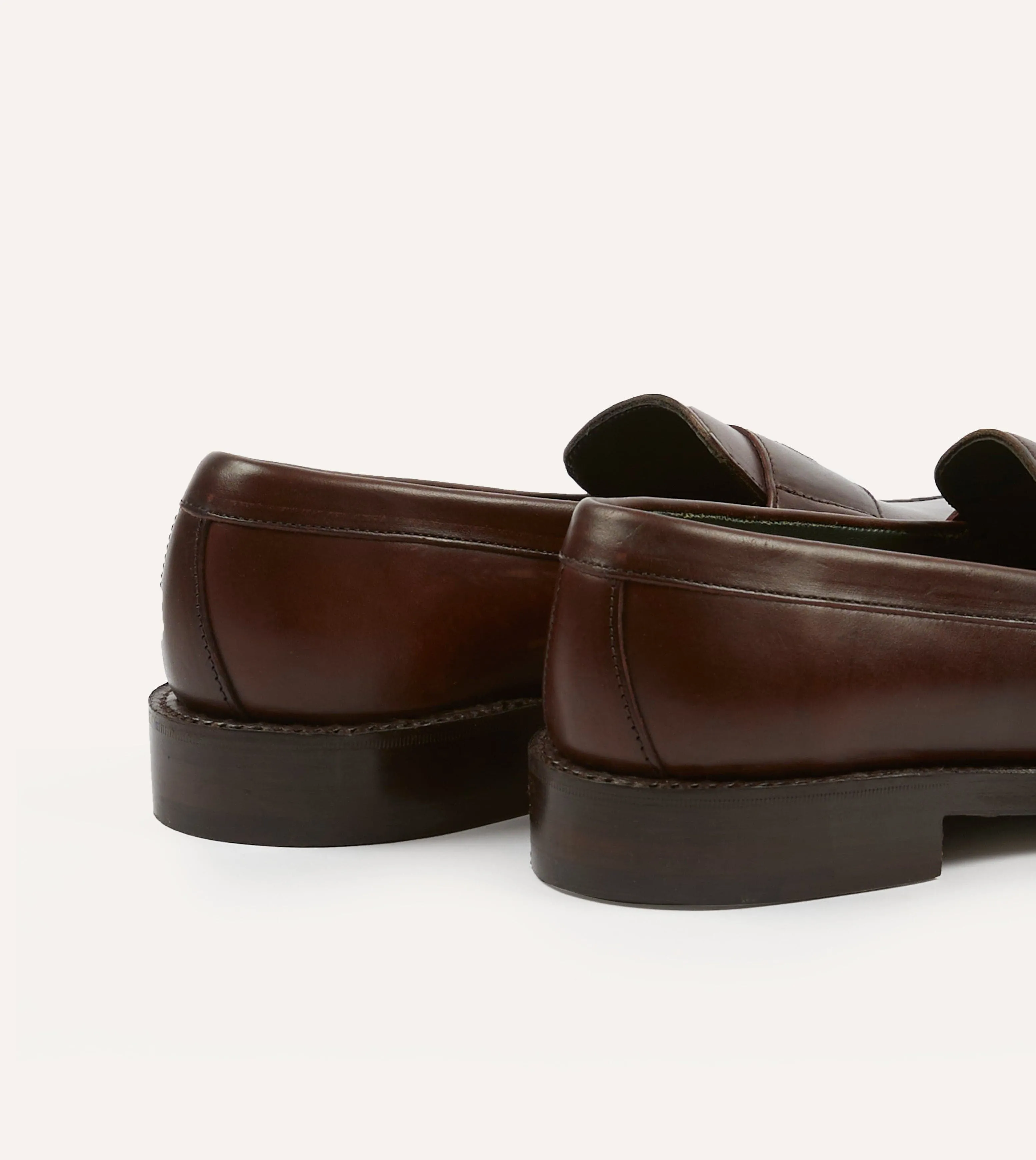 Brown Leather Charles Goodyear Welted Penny Loafer sold by Drake's London product image thumbnail 5