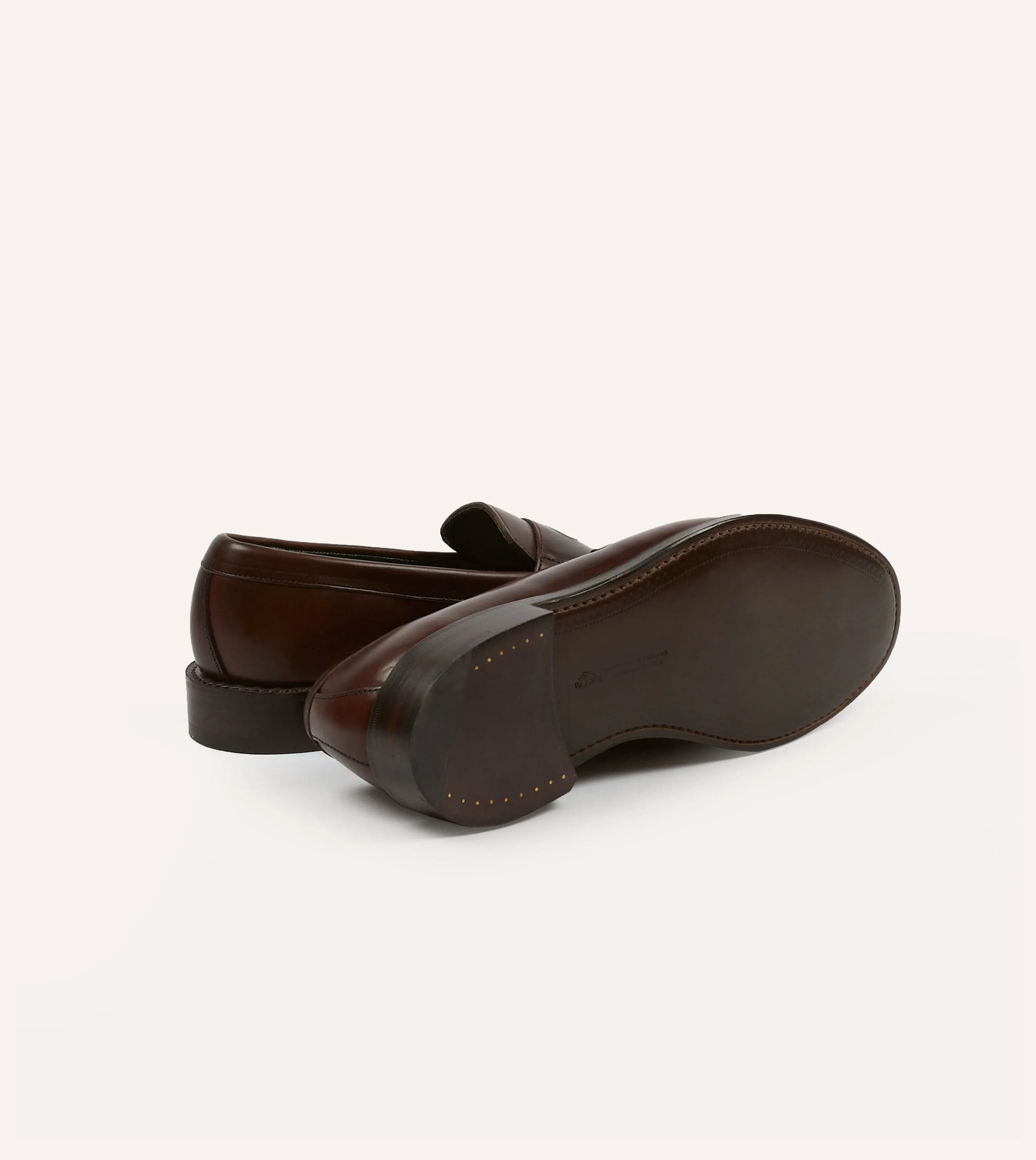 Brown Leather Charles Goodyear Welted Penny Loafer sold by Drake's London product image thumbnail 2