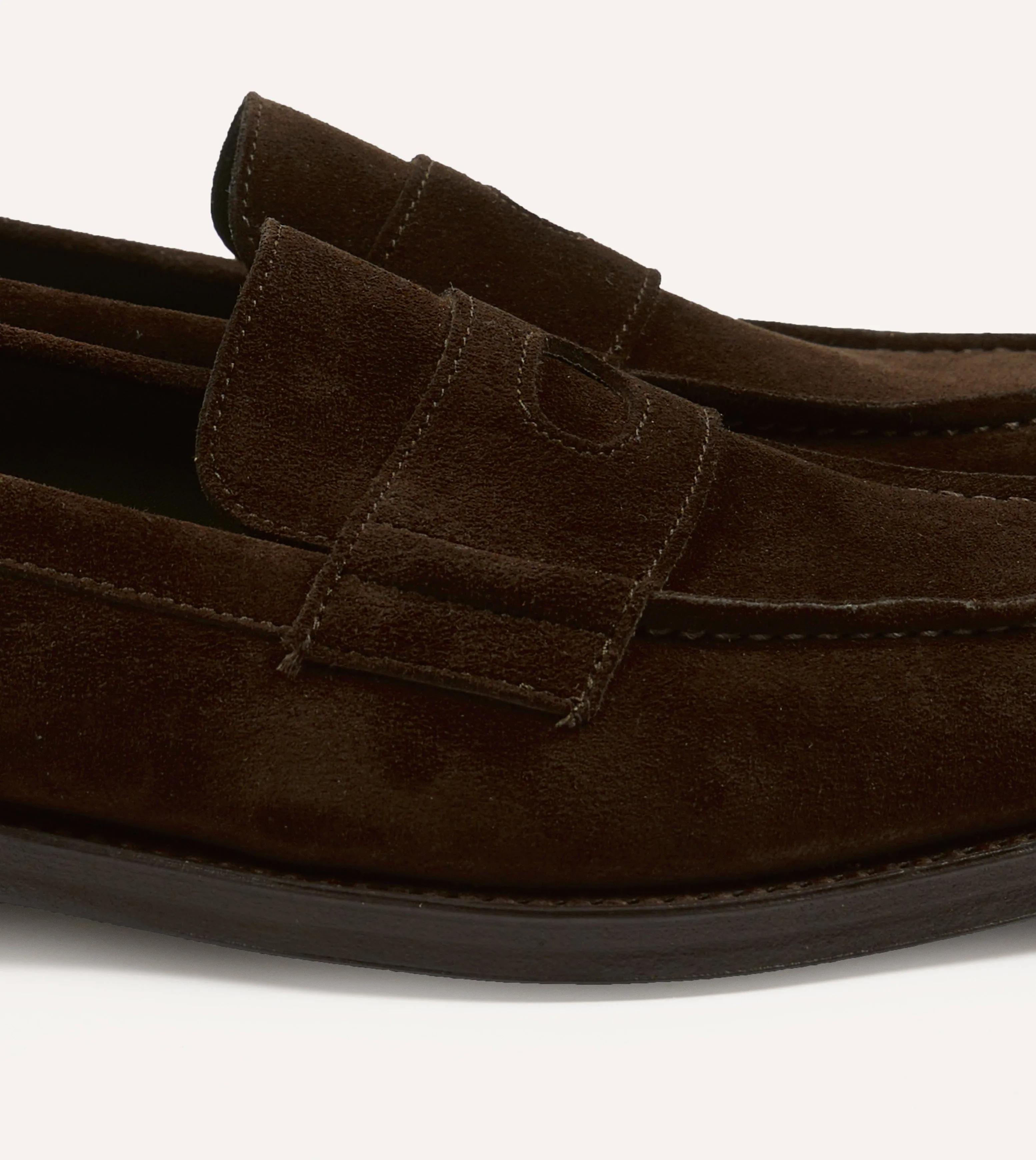 Brown Suede Charles Goodyear Welted Penny Loafer sold by Drake's London product image thumbnail 3