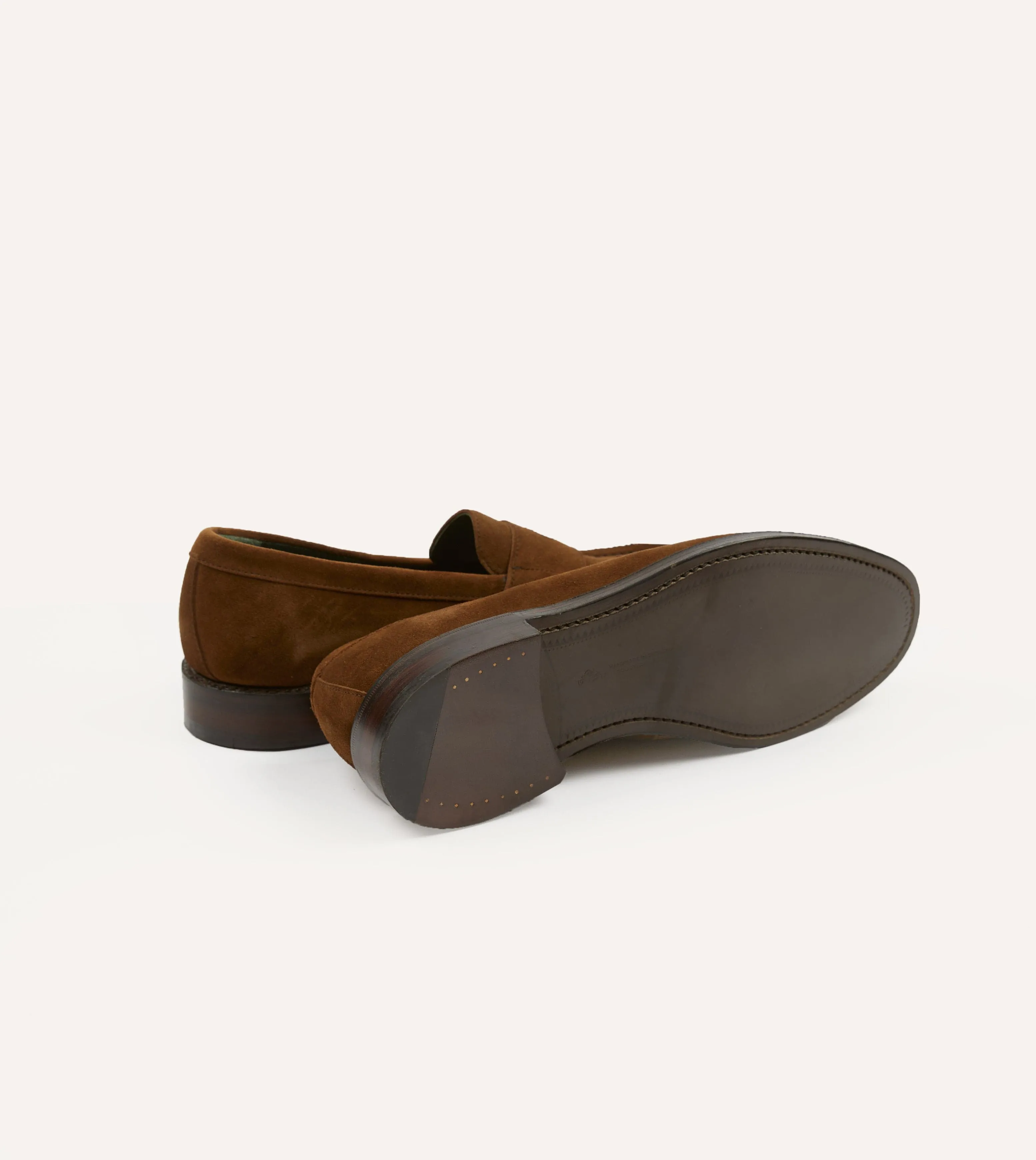 Snuff Suede Charles Goodyear Welted Penny Loafer sold by Drake's London product image thumbnail 2