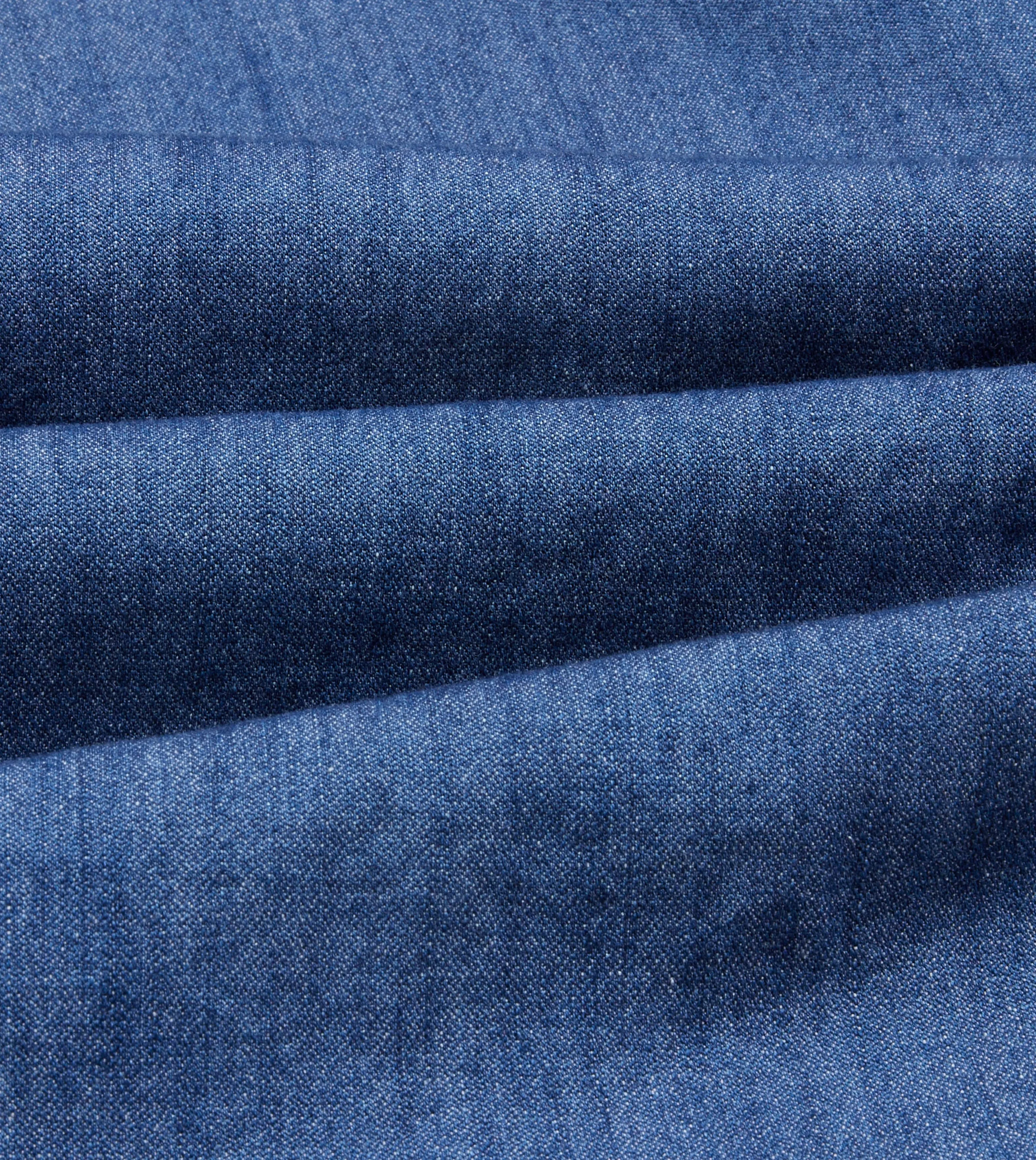 Mid-Blue Washed Denim Cotton Two-Pocket Work Shirt sold by Drake's London product image thumbnail 2