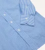Dark Blue and White Bengal Stripe Spread Collar Cotton Poplin Shirt sold by Drake's London