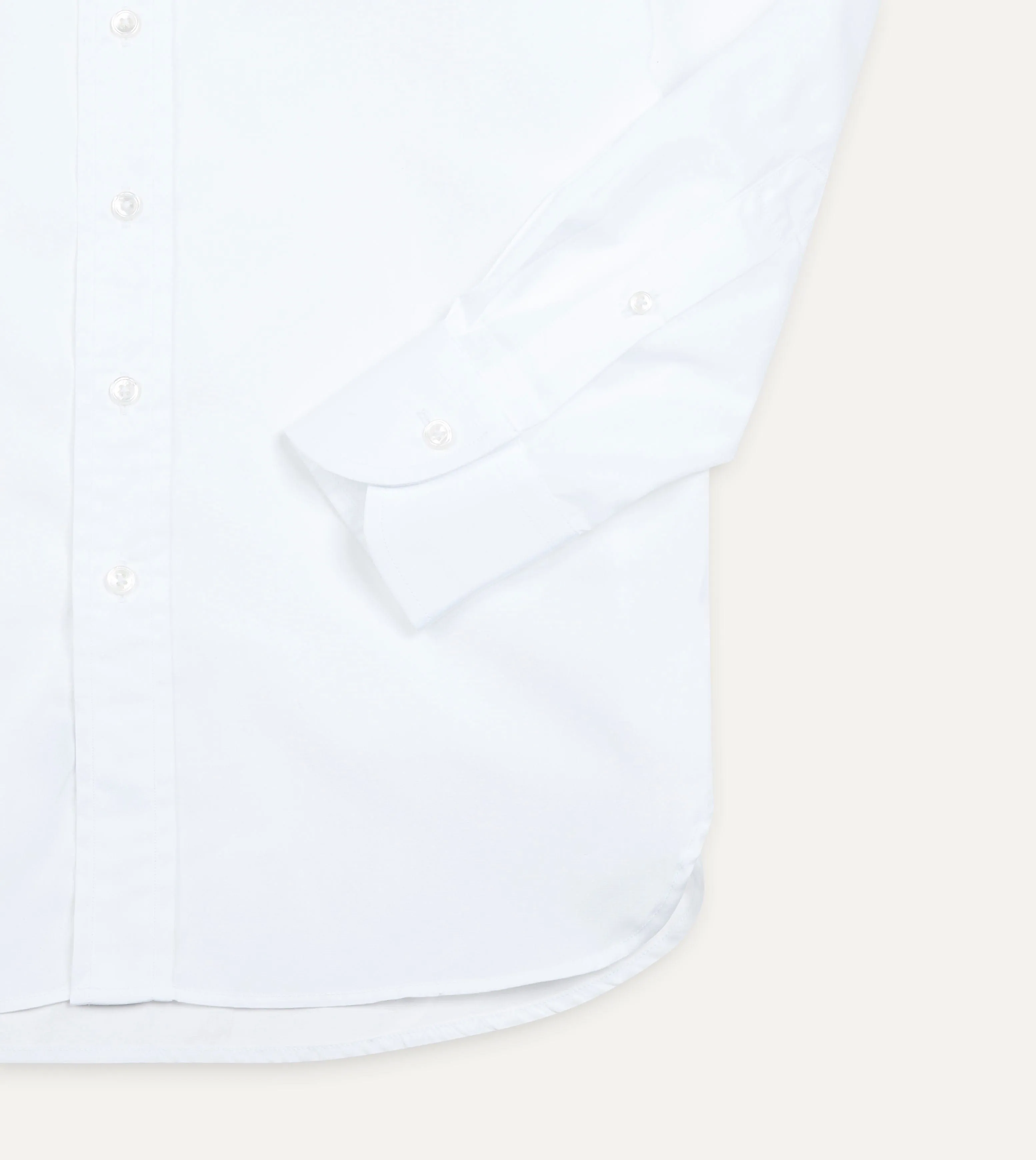White Cotton Spread Collar Poplin Shirt sold by Drake's London product image thumbnail 5