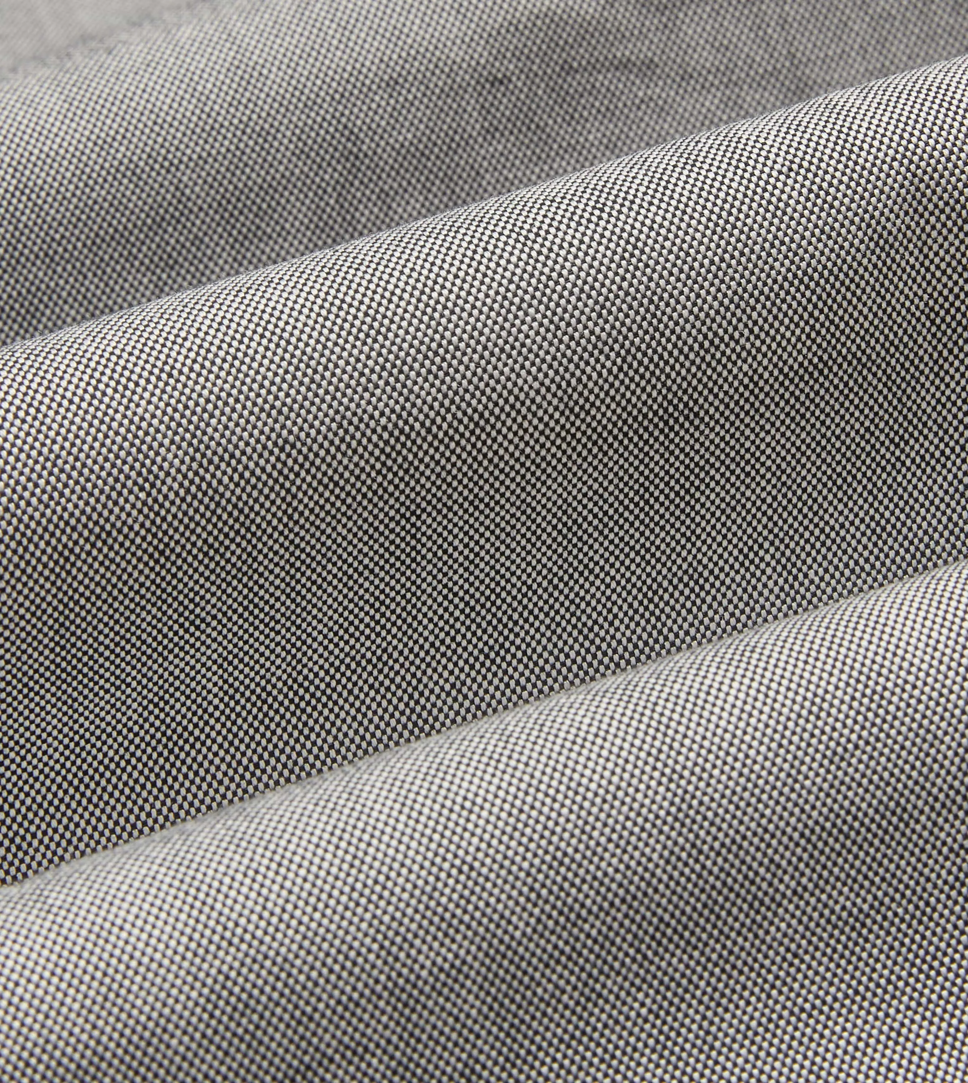 Grey Pinpoint Oxford Cotton Cloth Button-Down Shirt sold by Drake's London product image thumbnail 2