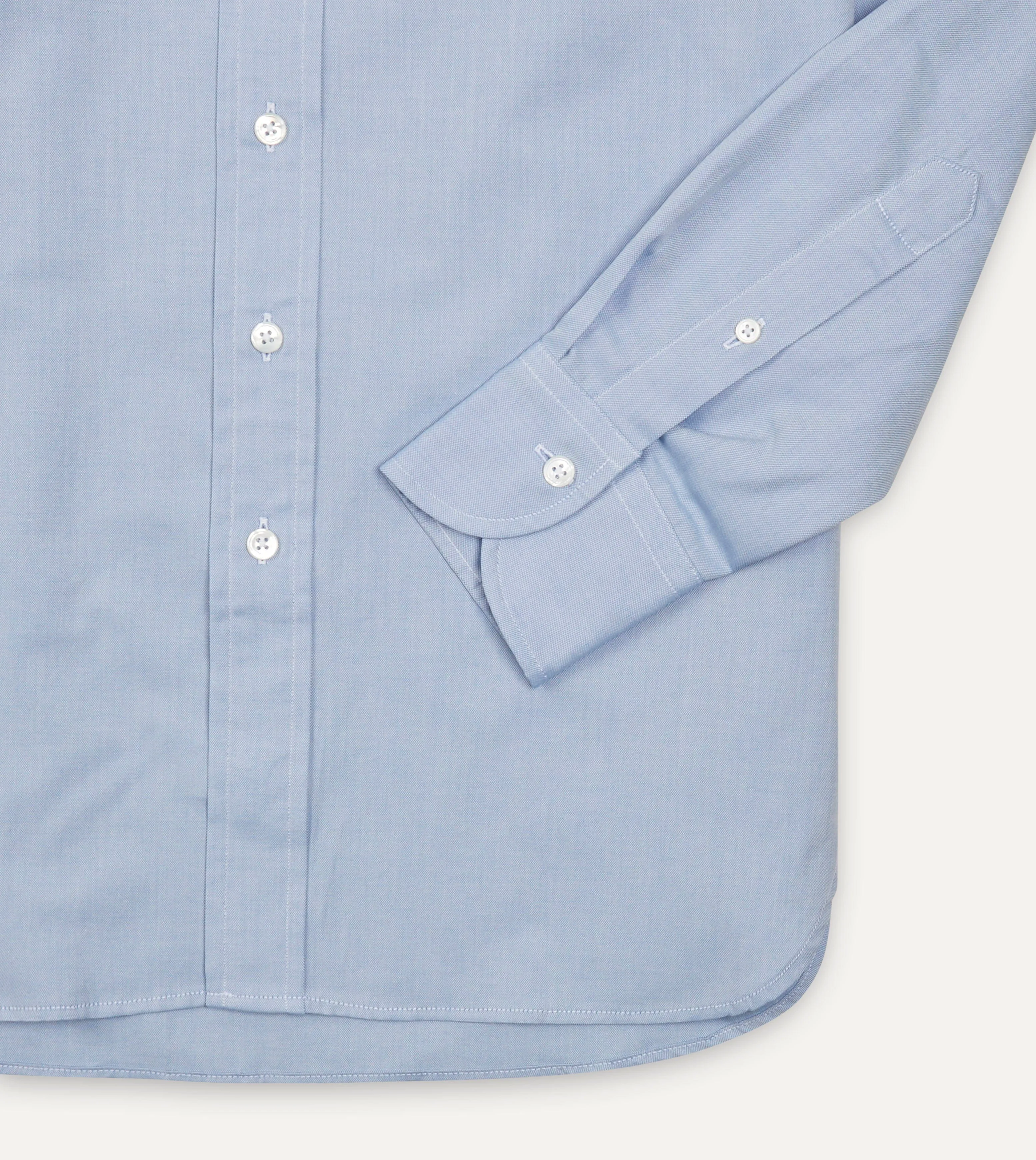 Blue Pinpoint Oxford Cotton Cloth Button-Down Shirt sold by Drake's London product image thumbnail 5