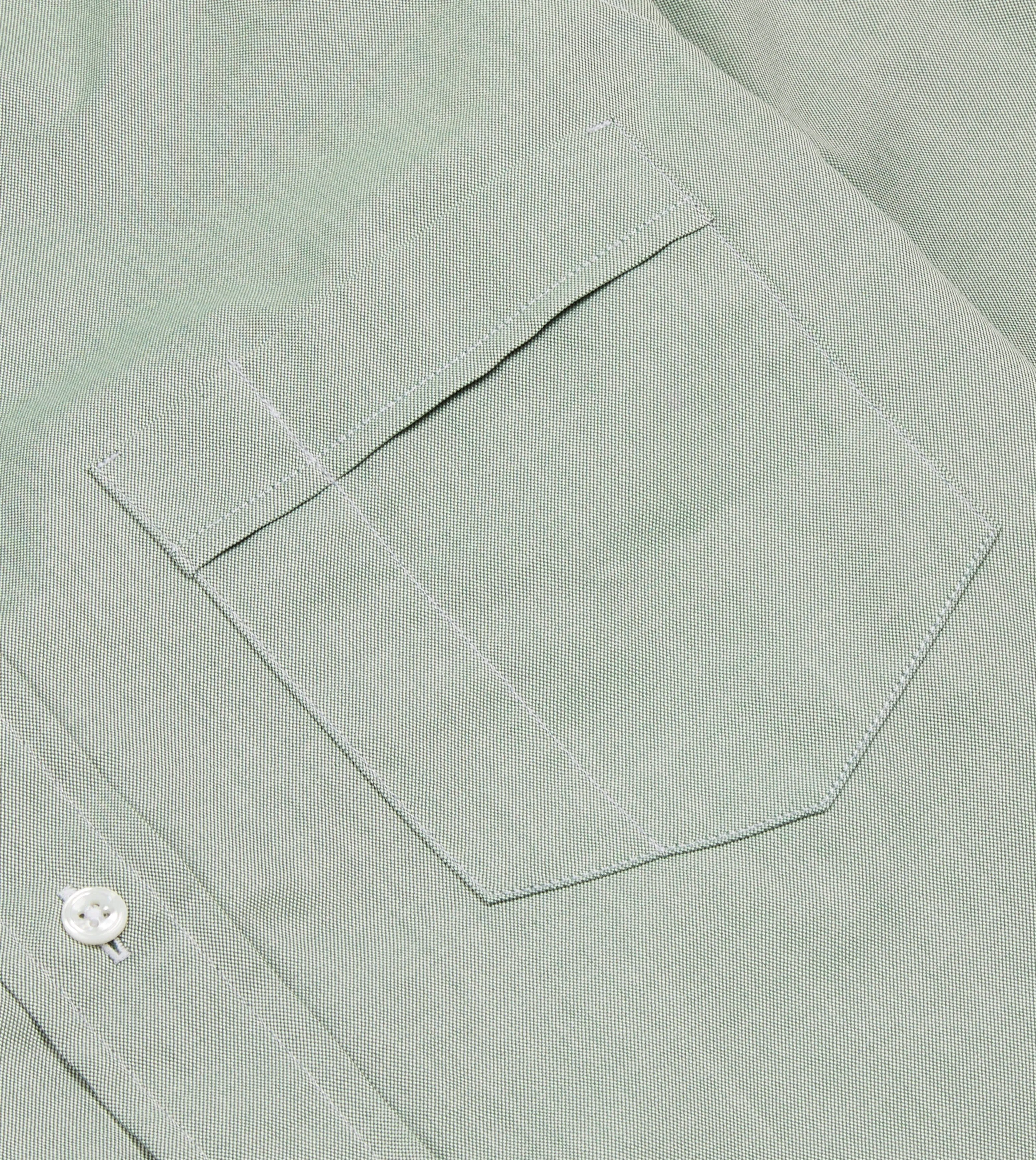 Green Pinpoint Oxford Cotton Cloth Button-Down Shirt sold by Drake's London product image thumbnail 4