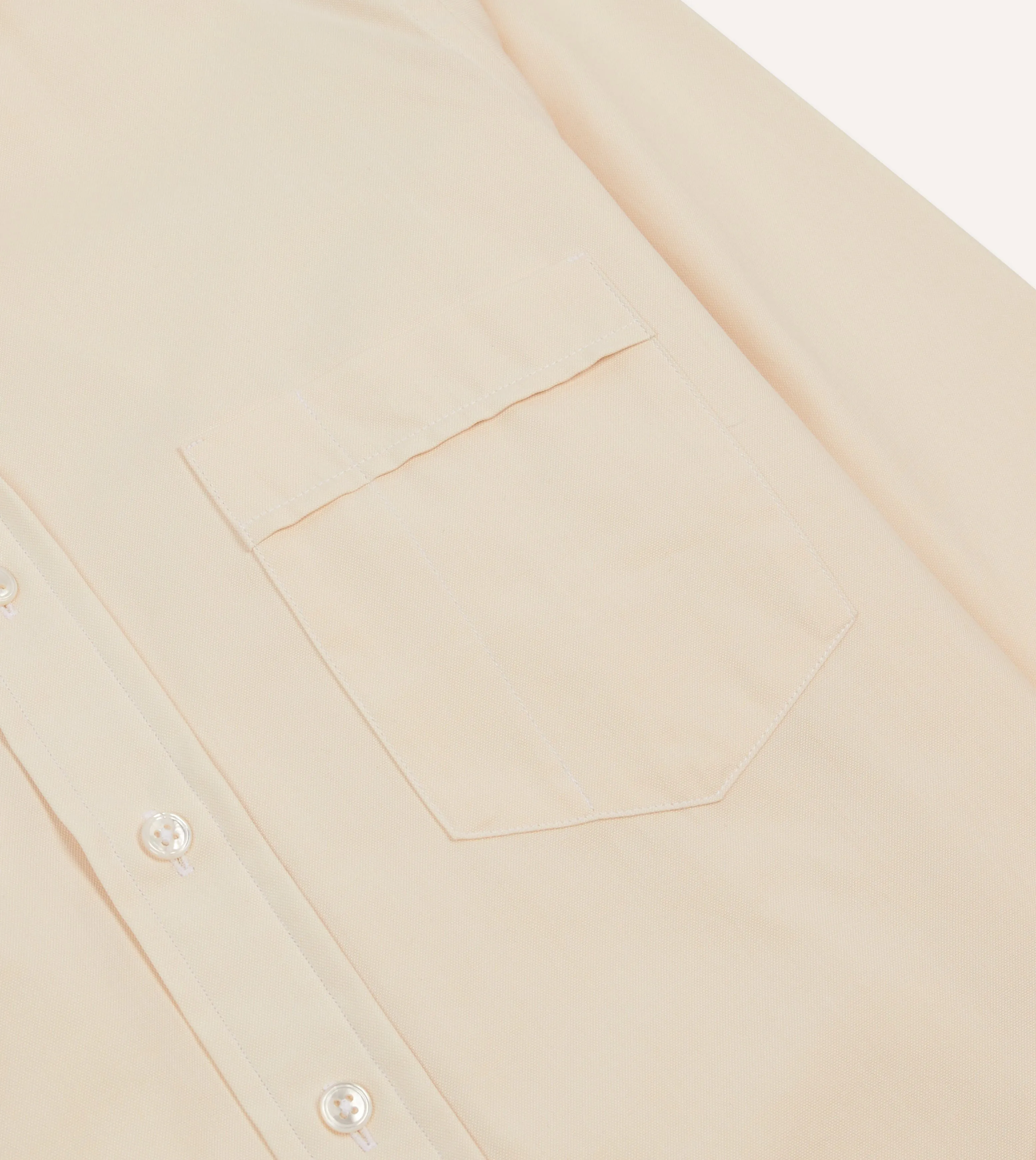 Ecru Pinpoint Oxford Cotton Cloth Button-Down Shirt sold by Drake's London product image thumbnail 4