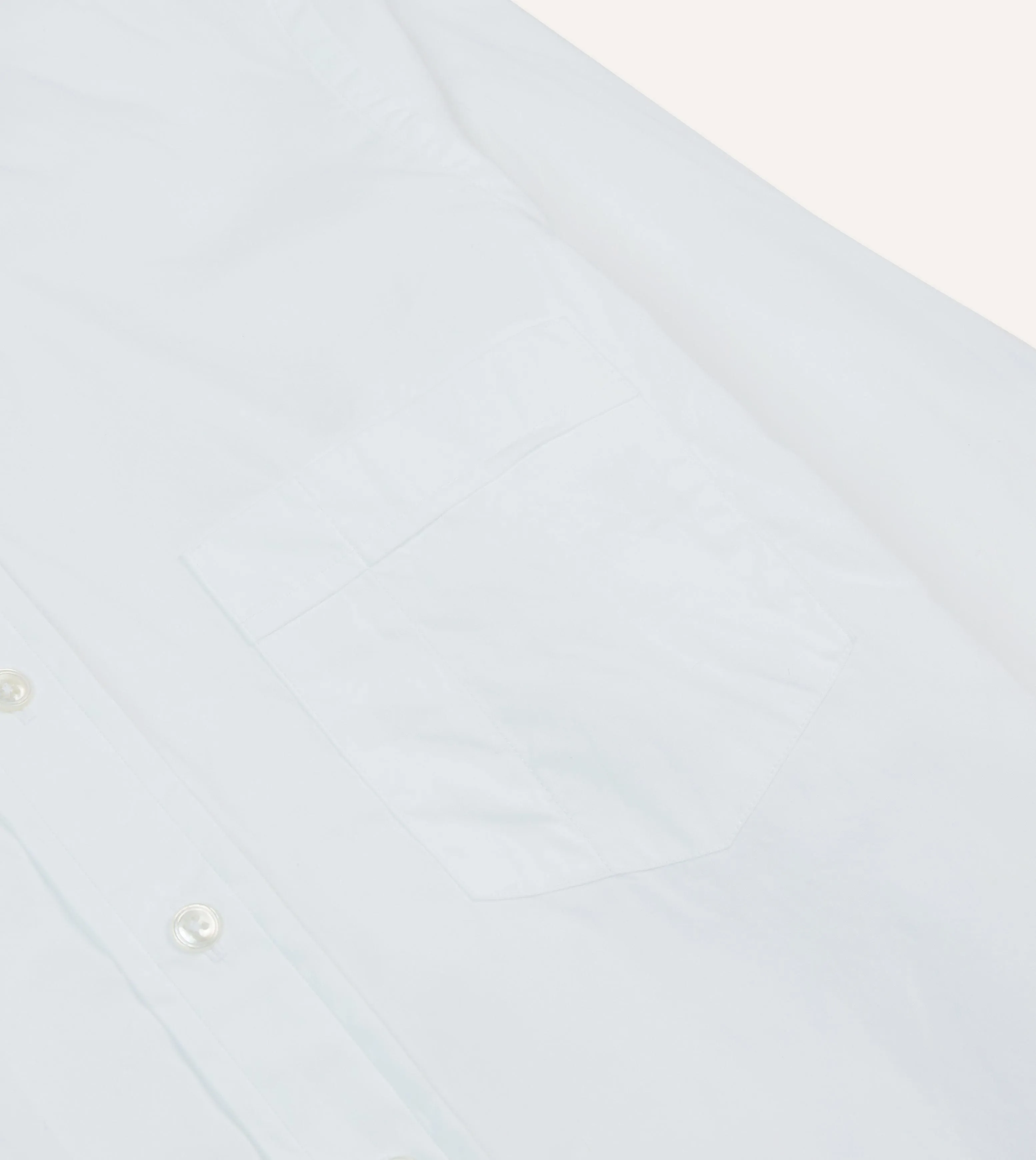 White Cotton Pocket Poplin Button-Down Shirt sold by Drake's London product image thumbnail 4