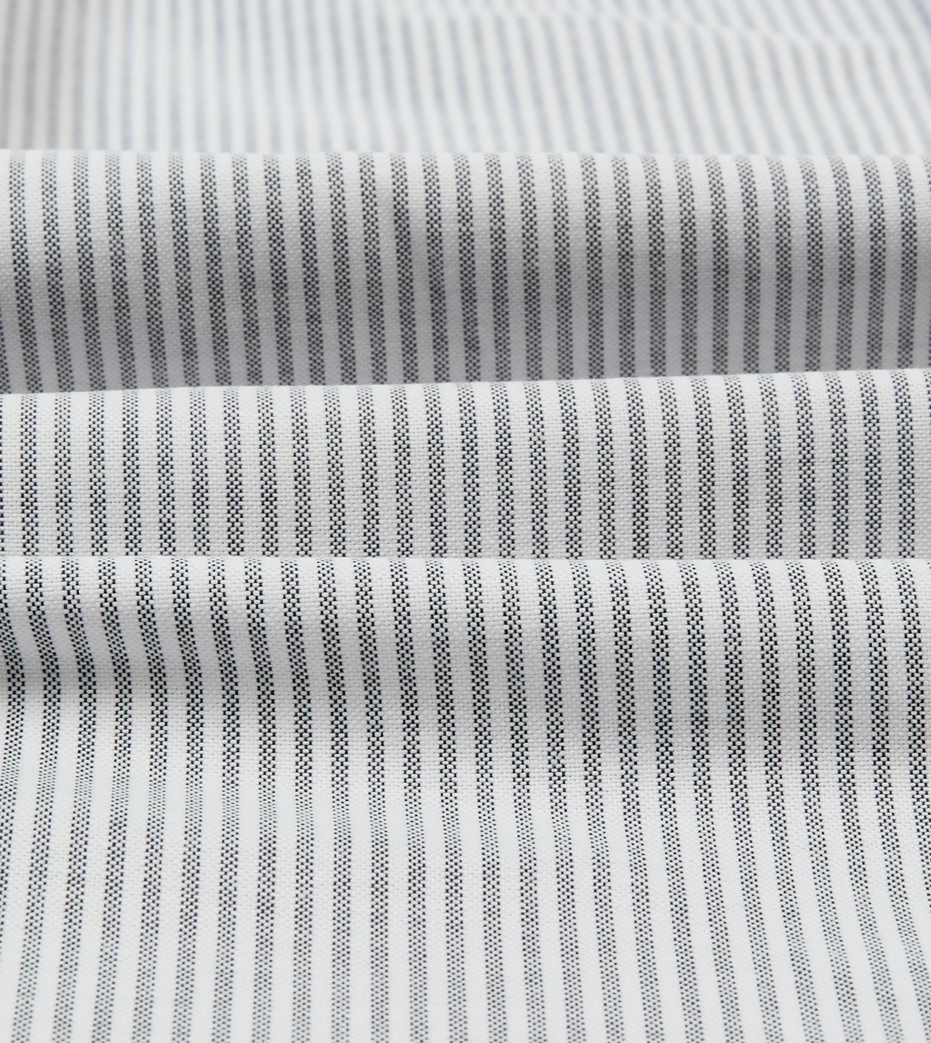 Black Ticking Stripe Cotton Oxford Cloth Button-Down Shirt sold by Drake's London product image thumbnail 2