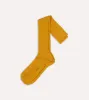 Gold Wool Over-the-Calf Socks sold by Drake's London