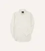 Cream Ticking Stripe Cotton Oxford Cloth Button-Down Shirt sold by Drake's London