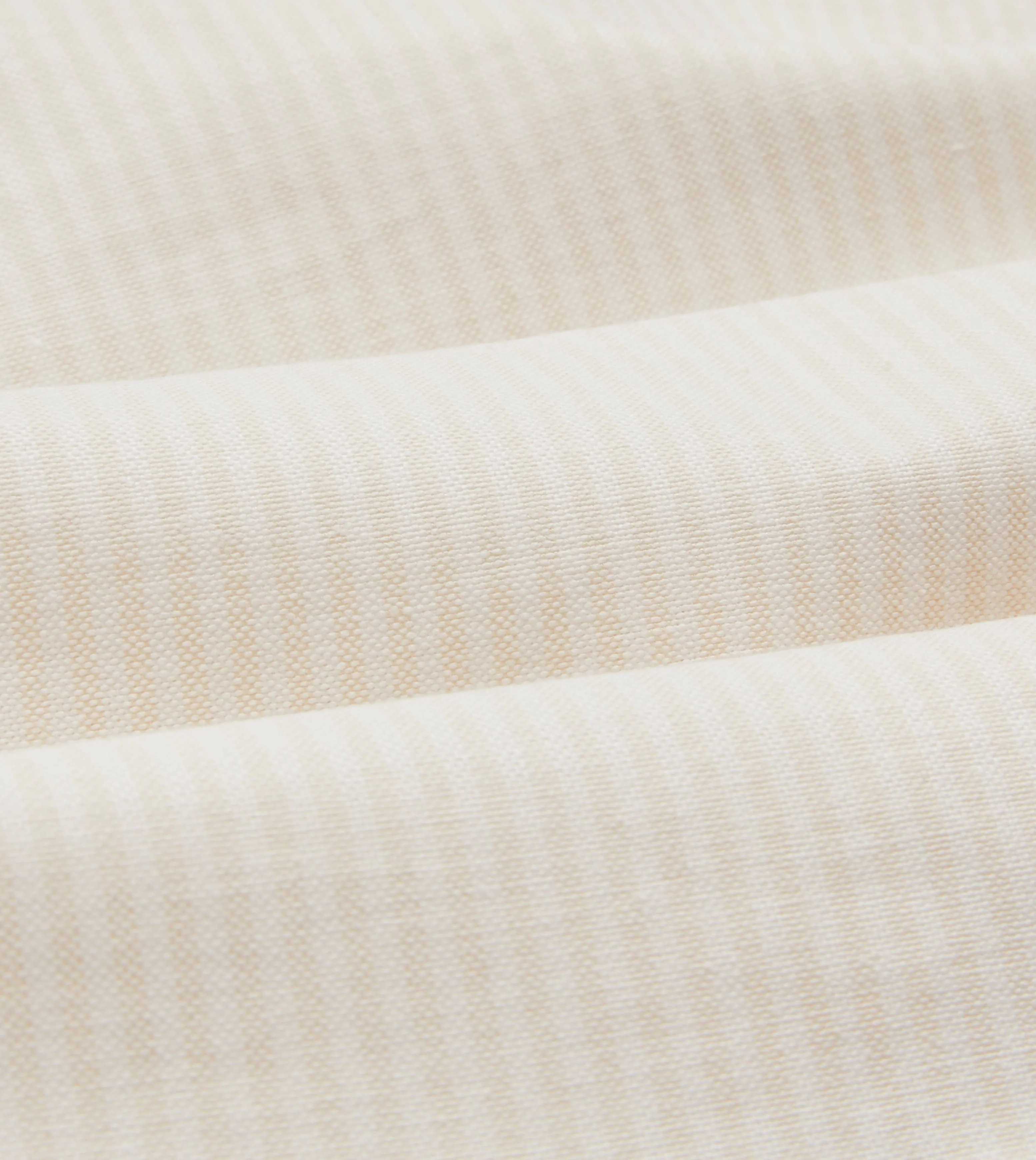 Cream Ticking Stripe Cotton Oxford Cloth Button-Down Shirt sold by Drake's London product image thumbnail 2