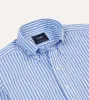 Blue Bengal Stripe Cotton Poplin Button-Down Shirt sold by Drake's London