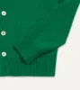 Green Lambswool 6 Button Cardigan sold by Drake's London