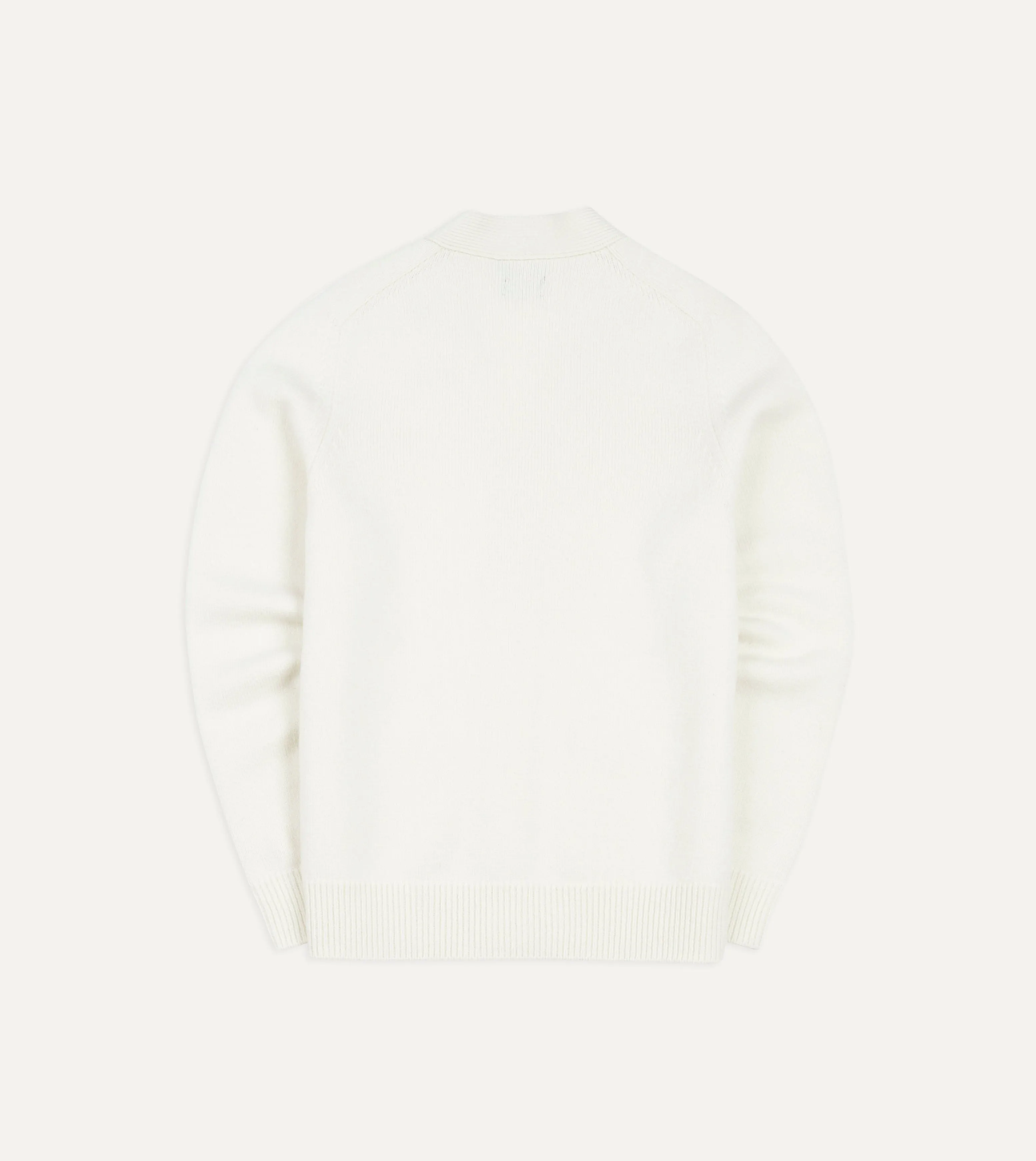 Ecru Lambswool 6 Button Cardigan sold by Drake's London product image thumbnail 4