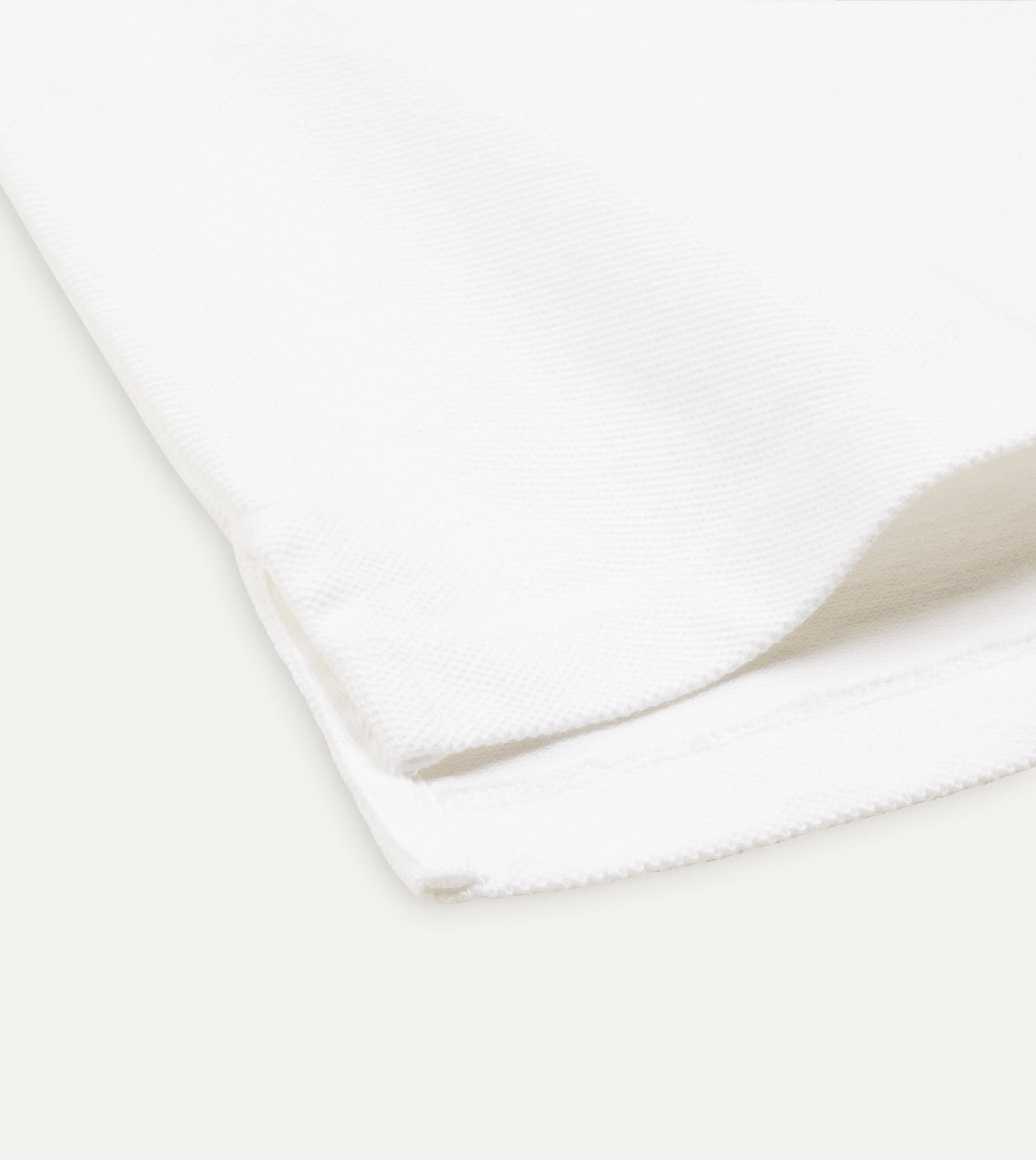 White Piqué Cotton Polo Shirt sold by Drake's London product image thumbnail 5