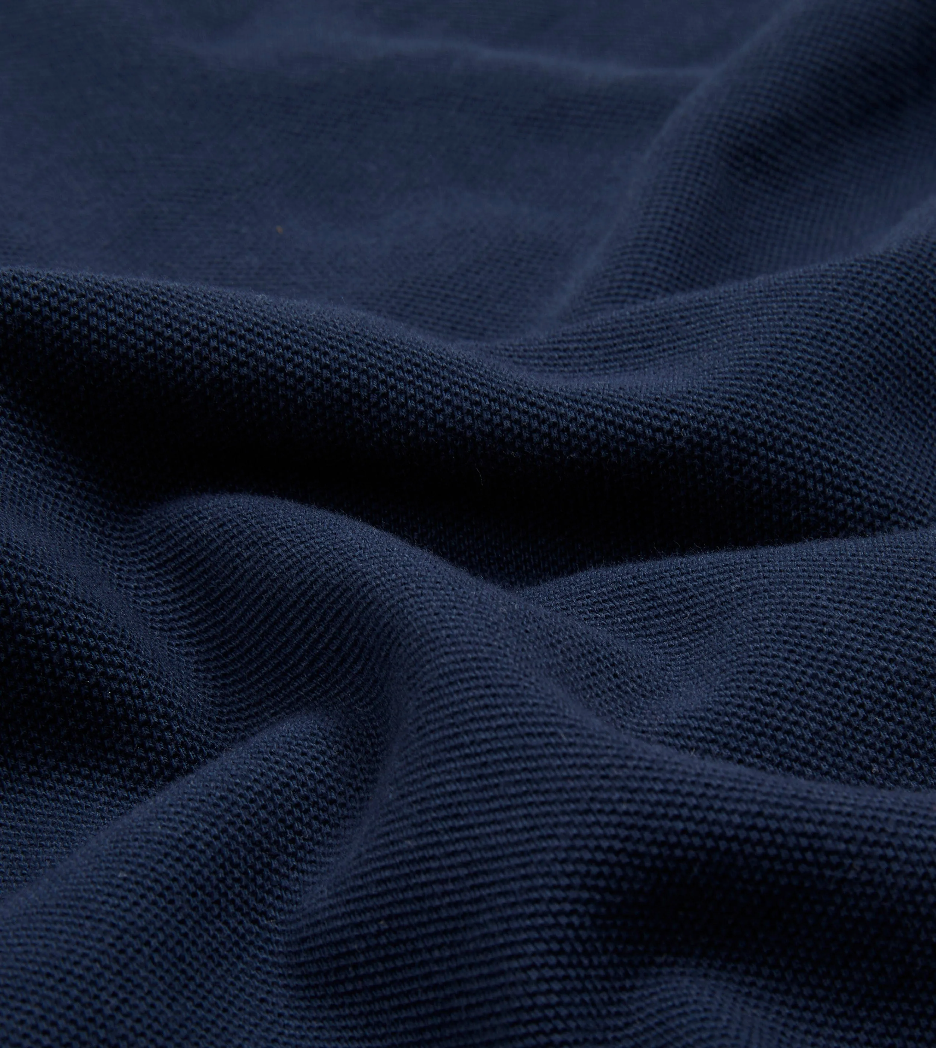 Navy Piqué Cotton Polo Shirt sold by Drake's London product image thumbnail 2