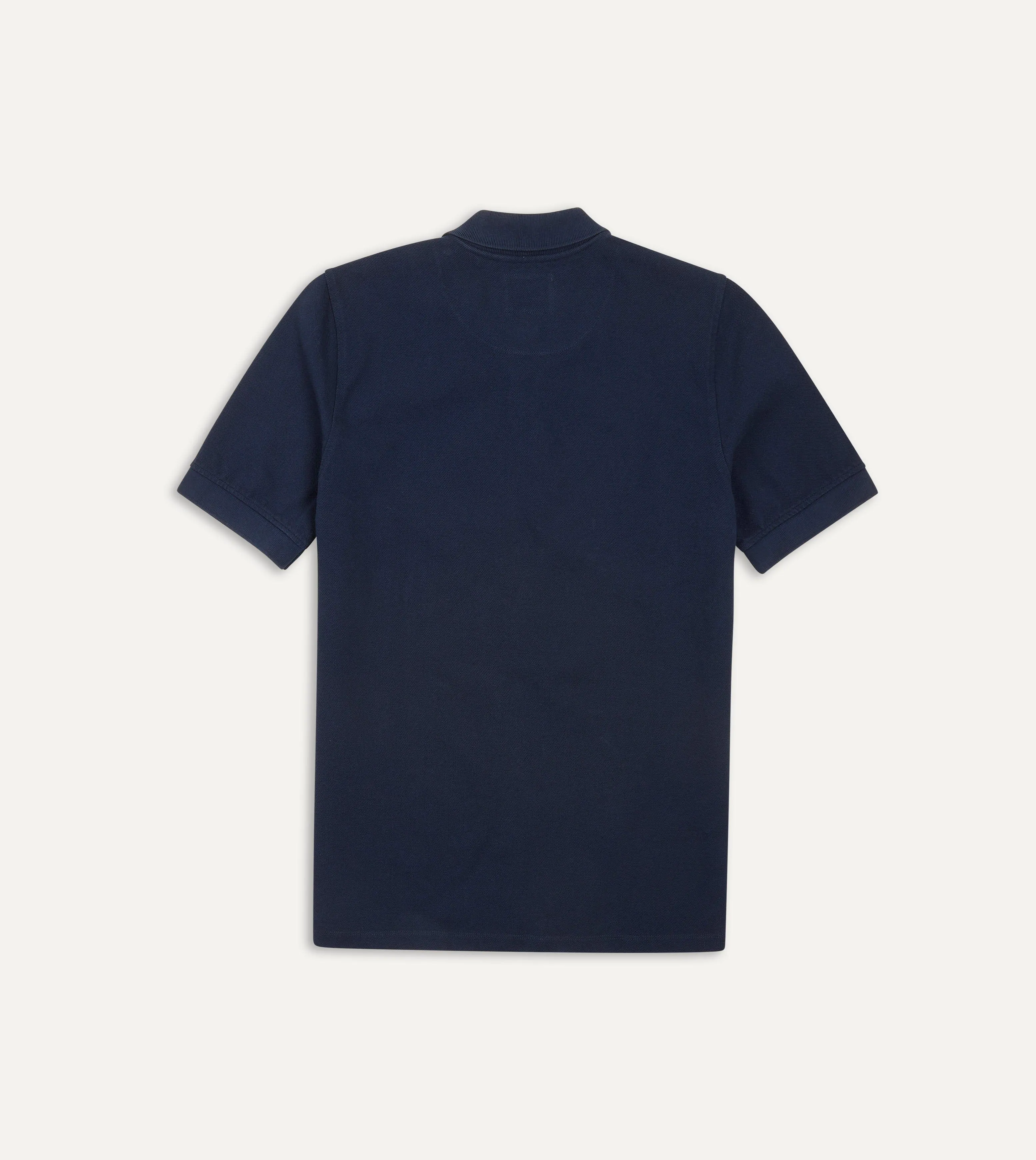Navy Piqué Cotton Polo Shirt sold by Drake's London product image thumbnail 4