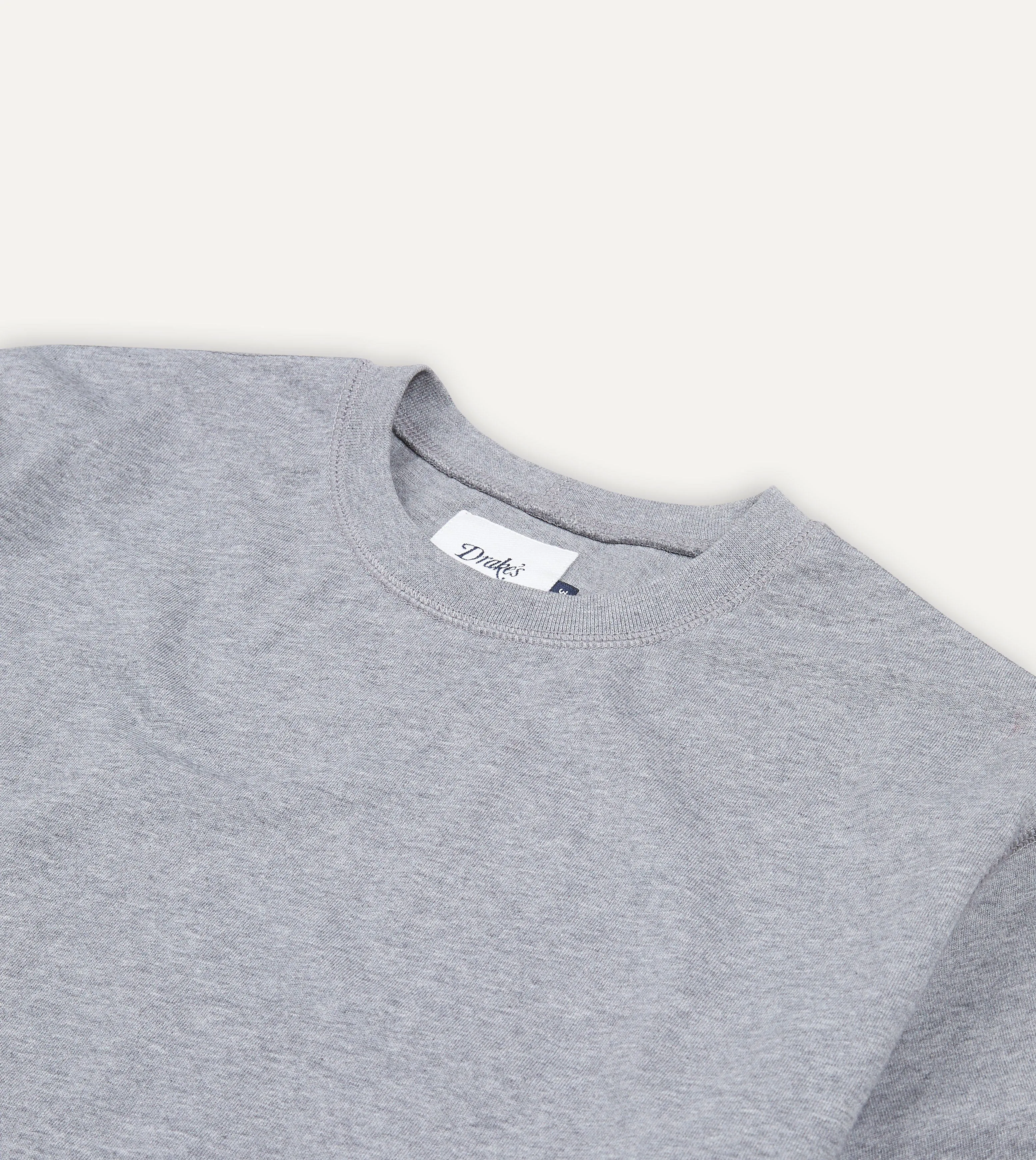 Grey Cotton Crew Neck Hiking T-Shirt sold by Drake's London product image thumbnail 3