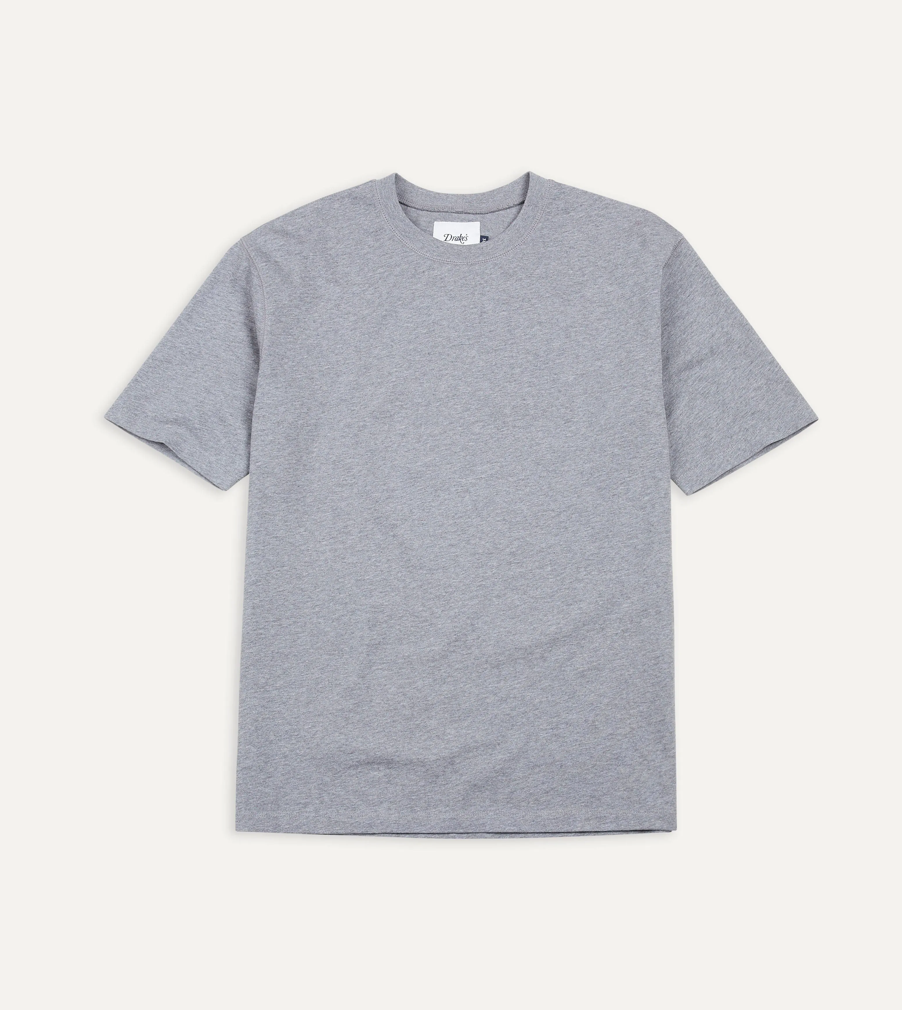 Grey Cotton Crew Neck Hiking T-Shirt sold by Drake's London