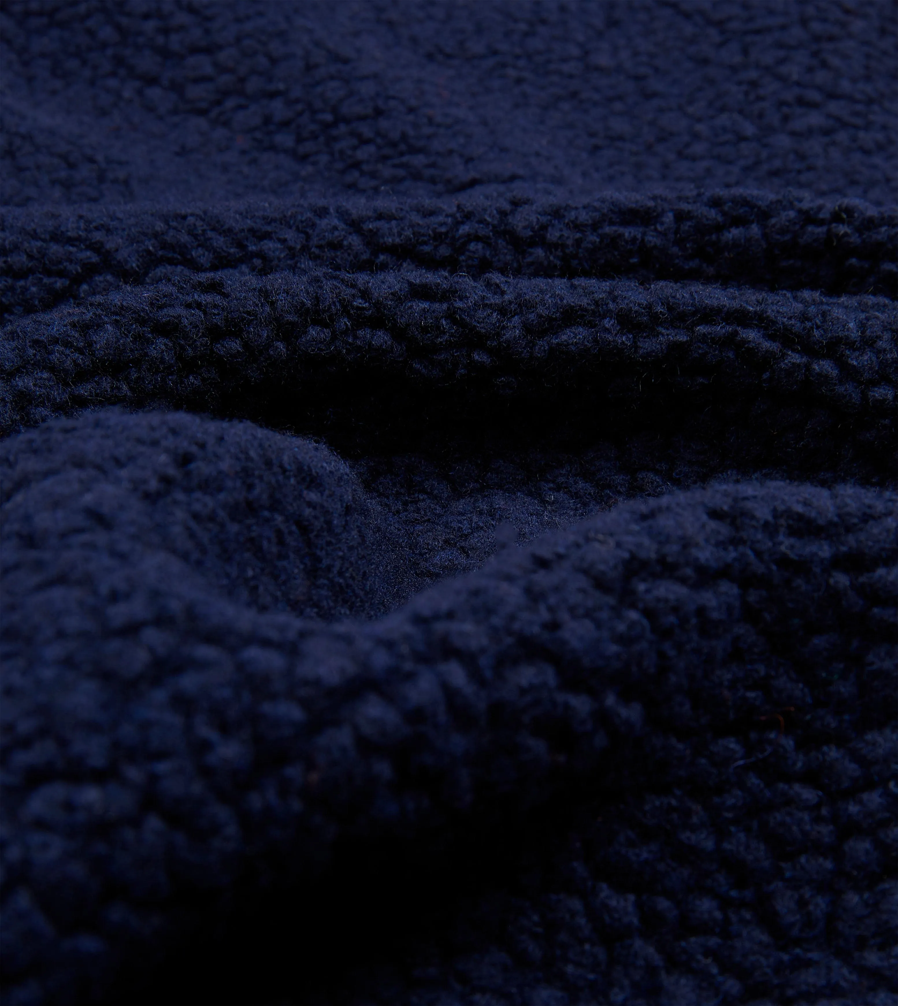 Navy Boucle Wool Zip Fleece Vest sold by Drake's London product image thumbnail 2