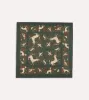 Green Unicorn Print Wool-Silk Square Scarf sold by Drake's London
