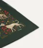 Green Unicorn Print Wool-Silk Square Scarf sold by Drake's London