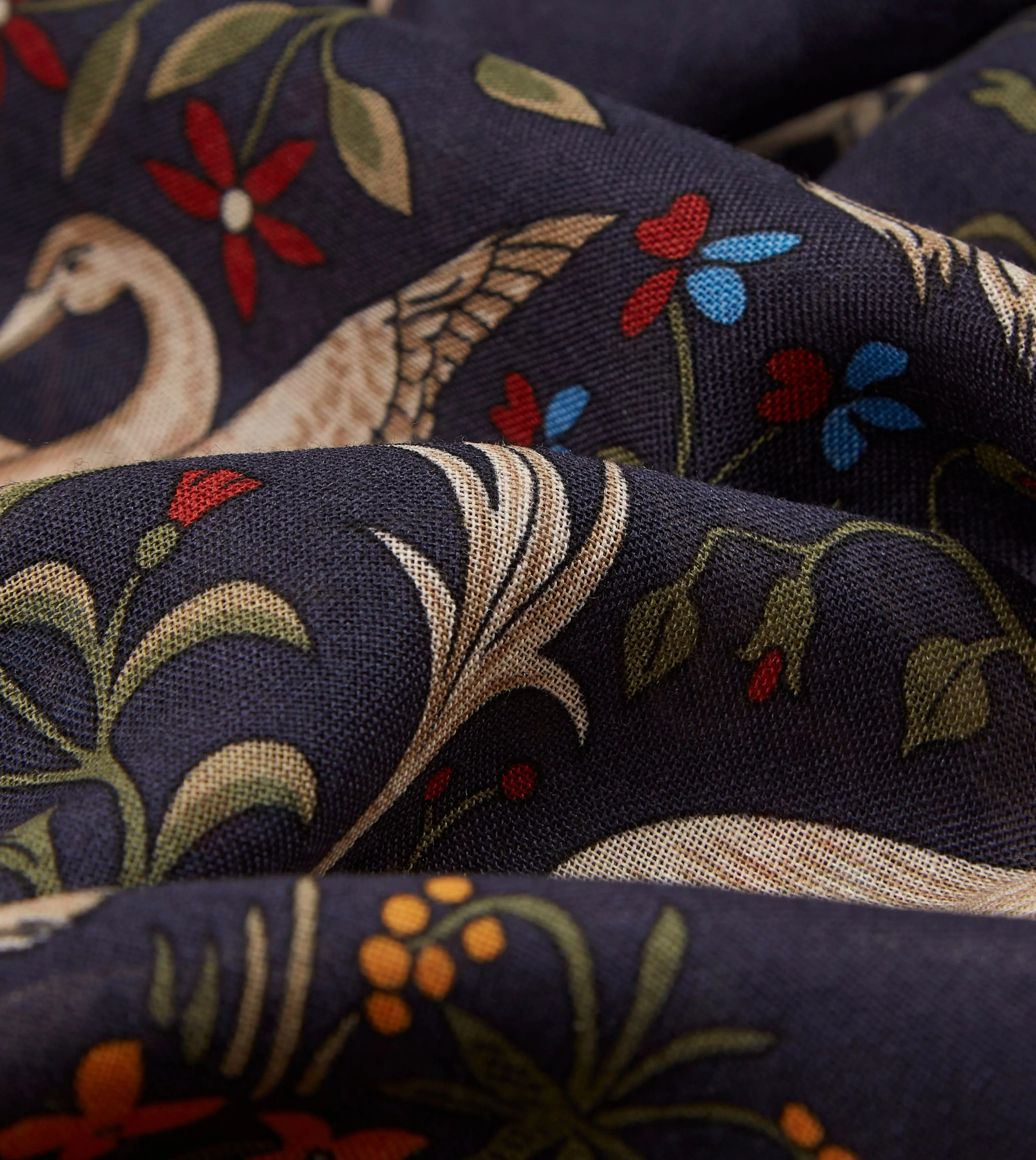 Navy Unicorn Print Wool-Silk Square Scarf sold by Drake's London product image thumbnail 2