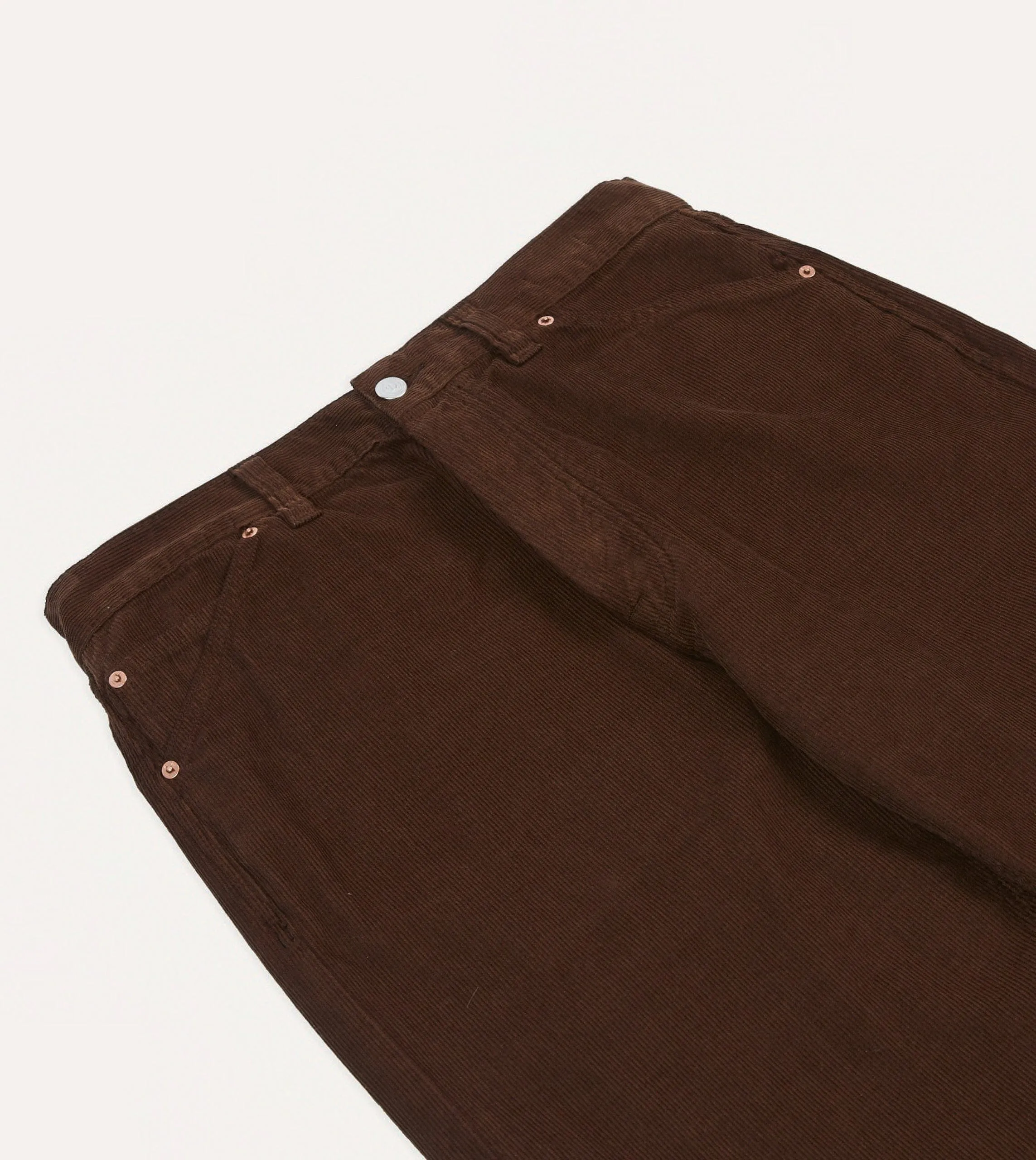 Brown Japanese Selvedge Needlecord Five-Pocket Trousers sold by Drake's London product image thumbnail 4