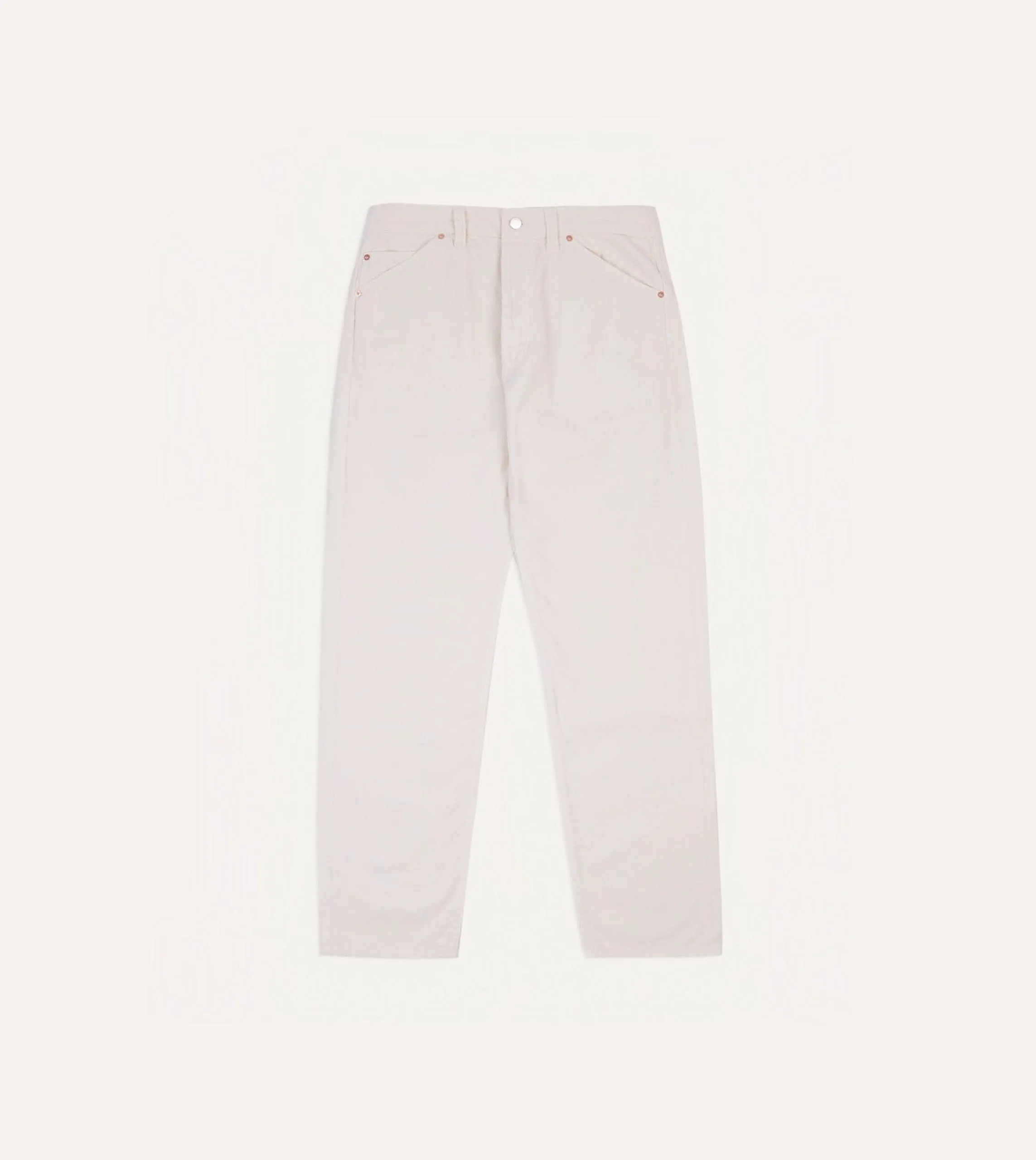 Ecru Japanese Selvedge Needlecord Five-Pocket Trousers sold by Drake's London product image thumbnail 3