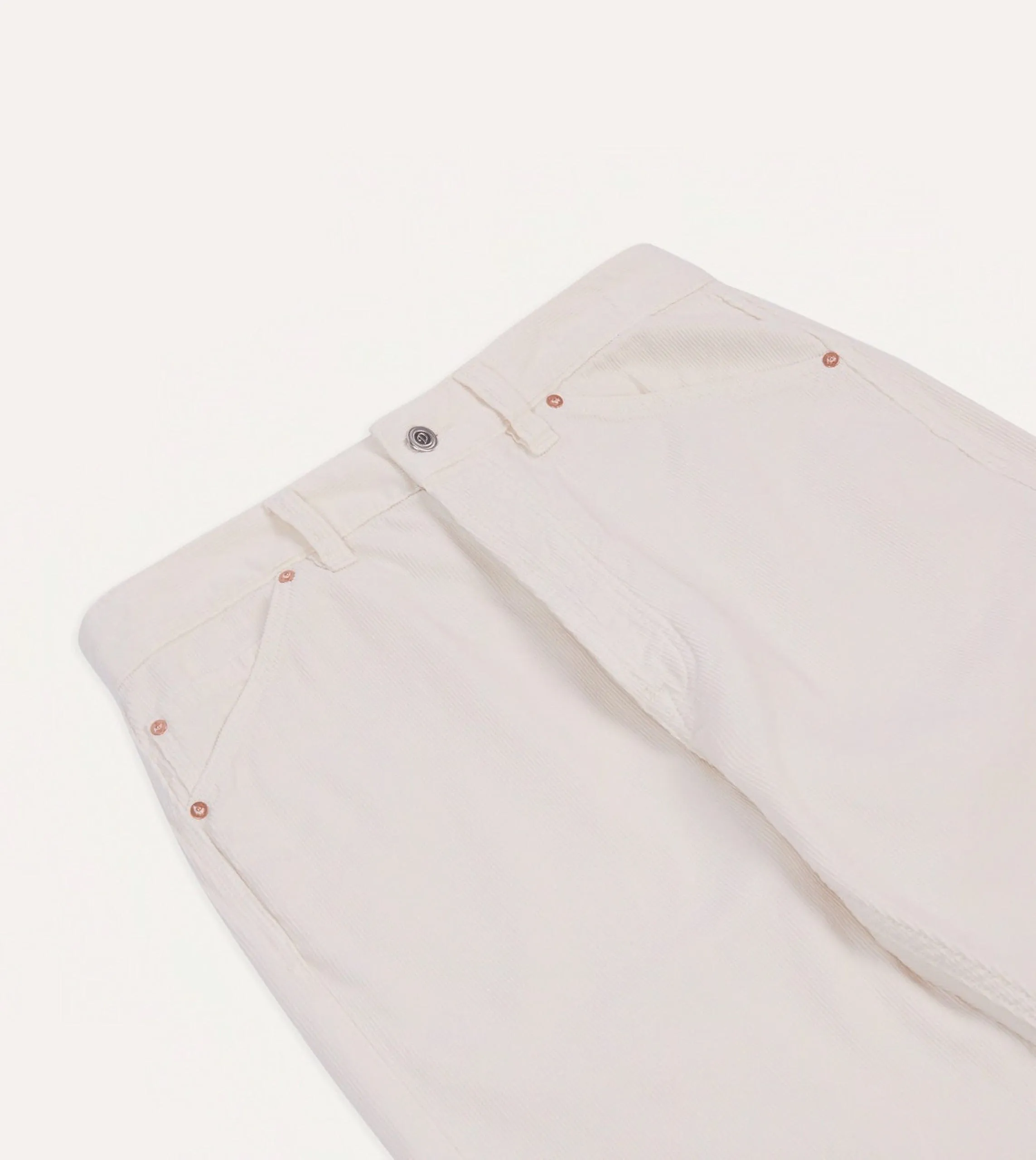 Ecru Japanese Selvedge Needlecord Five-Pocket Trousers sold by Drake's London product image thumbnail 4