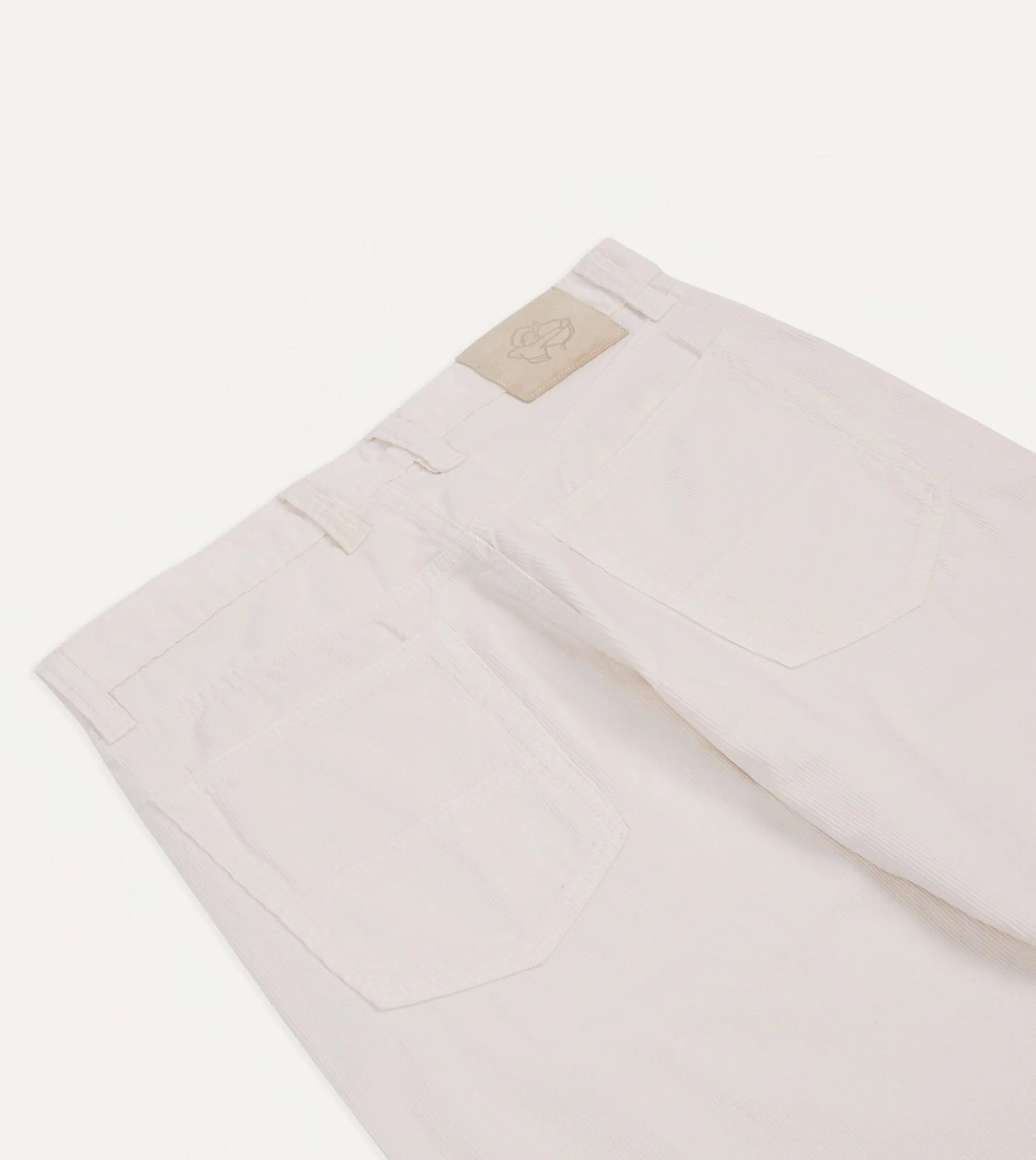 Ecru Japanese Selvedge Needlecord Five-Pocket Trousers sold by Drake's London product image thumbnail 5