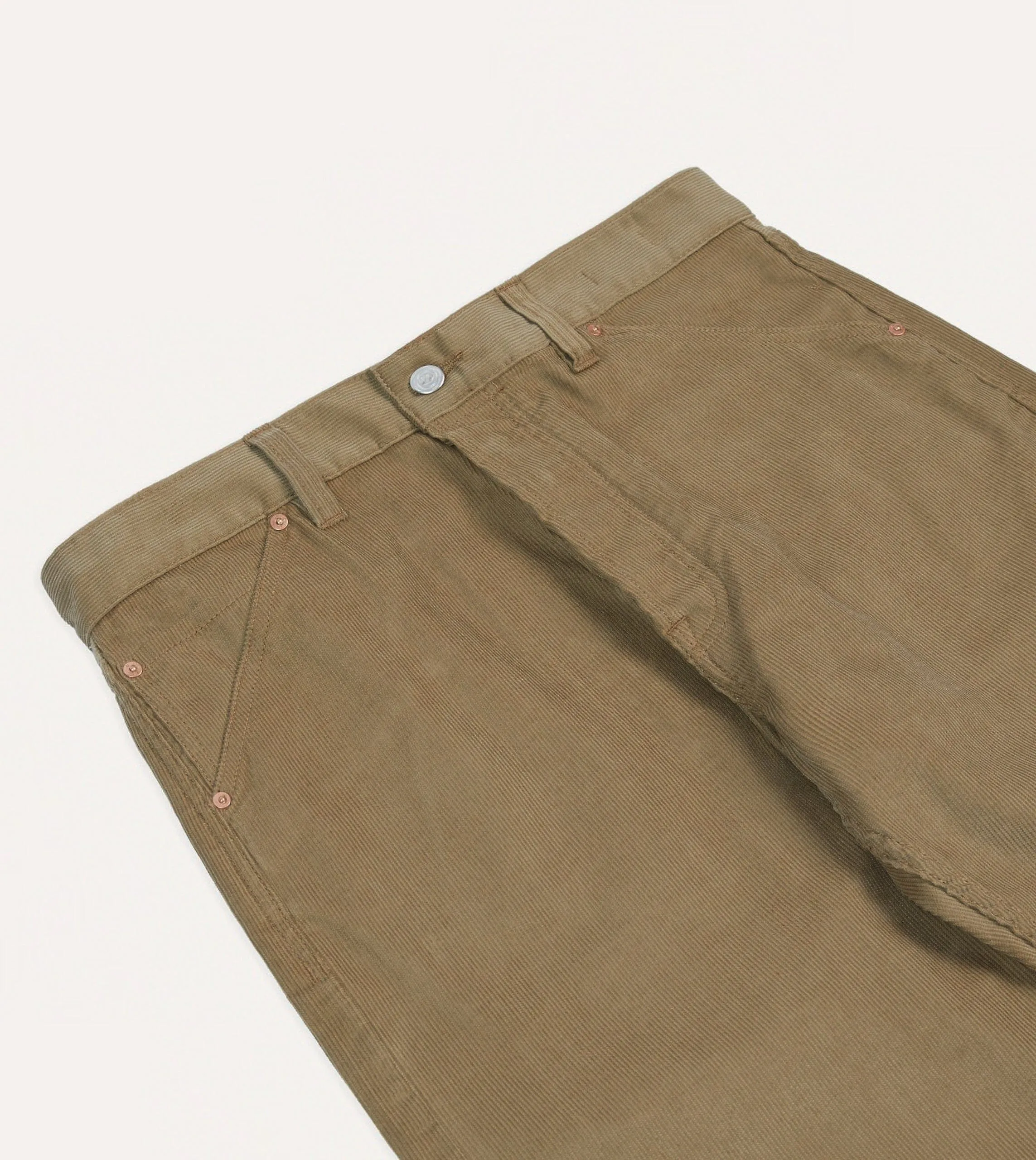 Tobacco Japanese Selvedge Needlecord Five-Pocket Trousers sold by Drake's London product image thumbnail 4