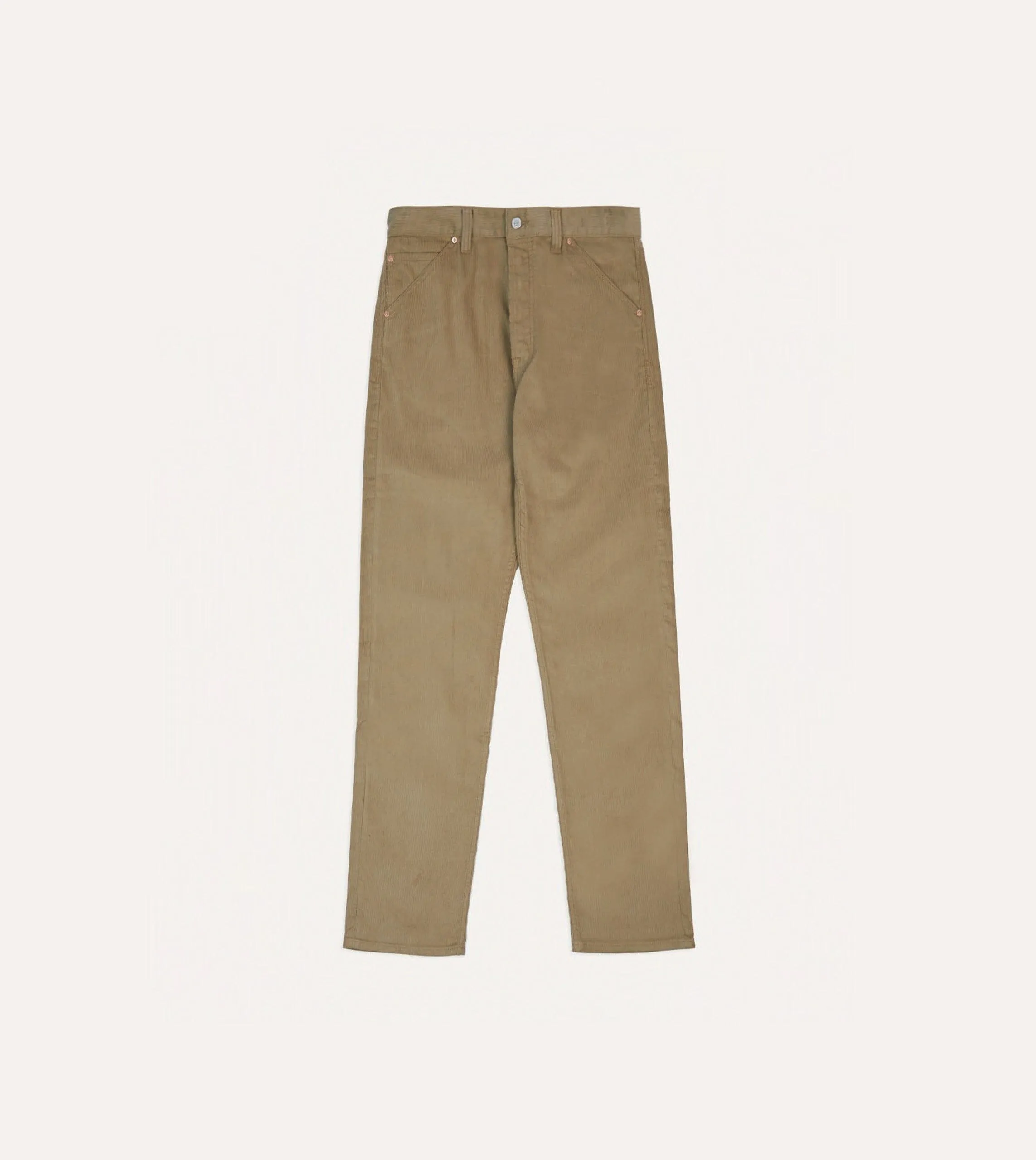 Tobacco Japanese Selvedge Needlecord Five-Pocket Trousers sold by Drake's London product image thumbnail 3