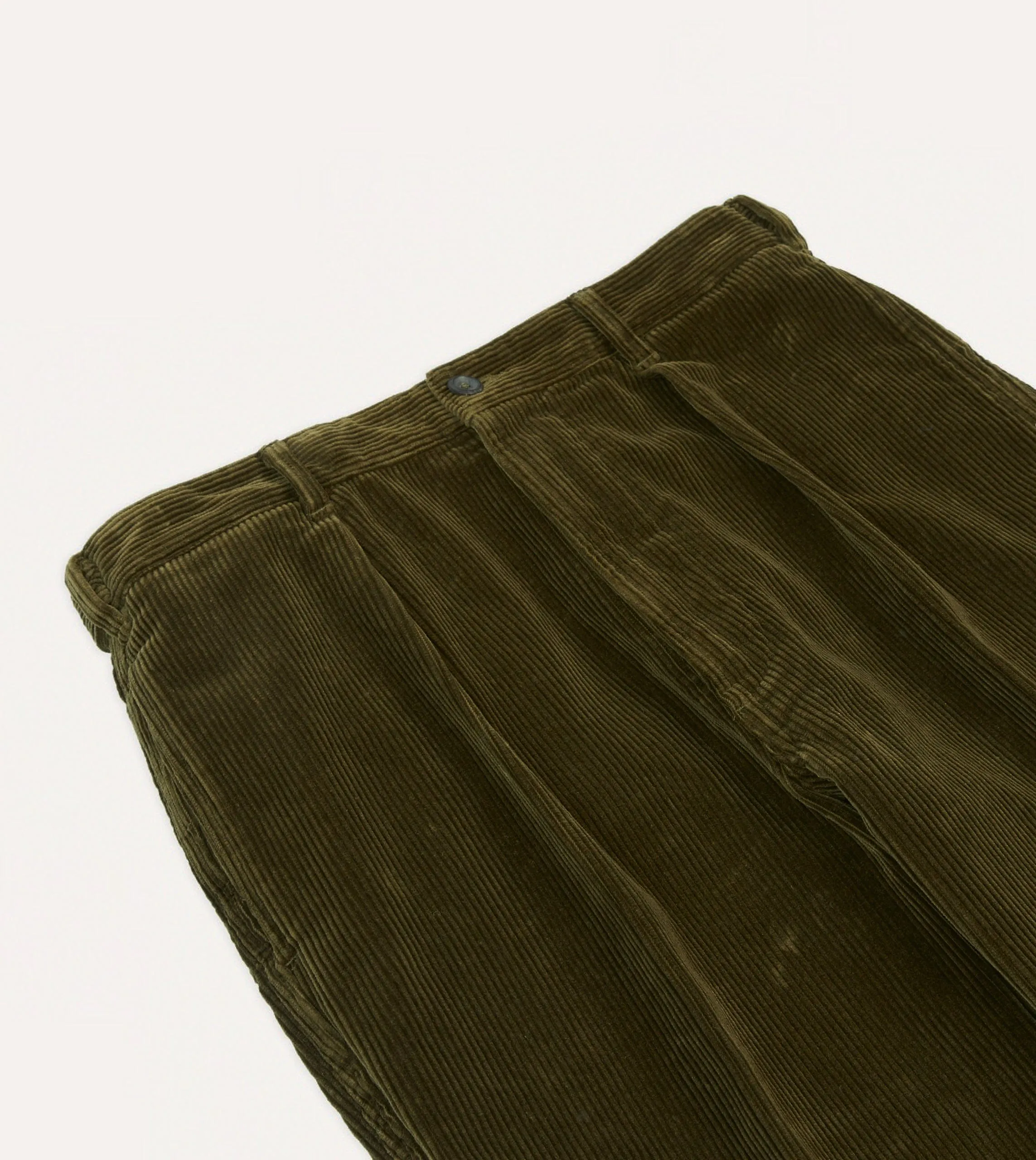 Olive Cotton Corduroy Games Trousers sold by Drake's London product image thumbnail 4