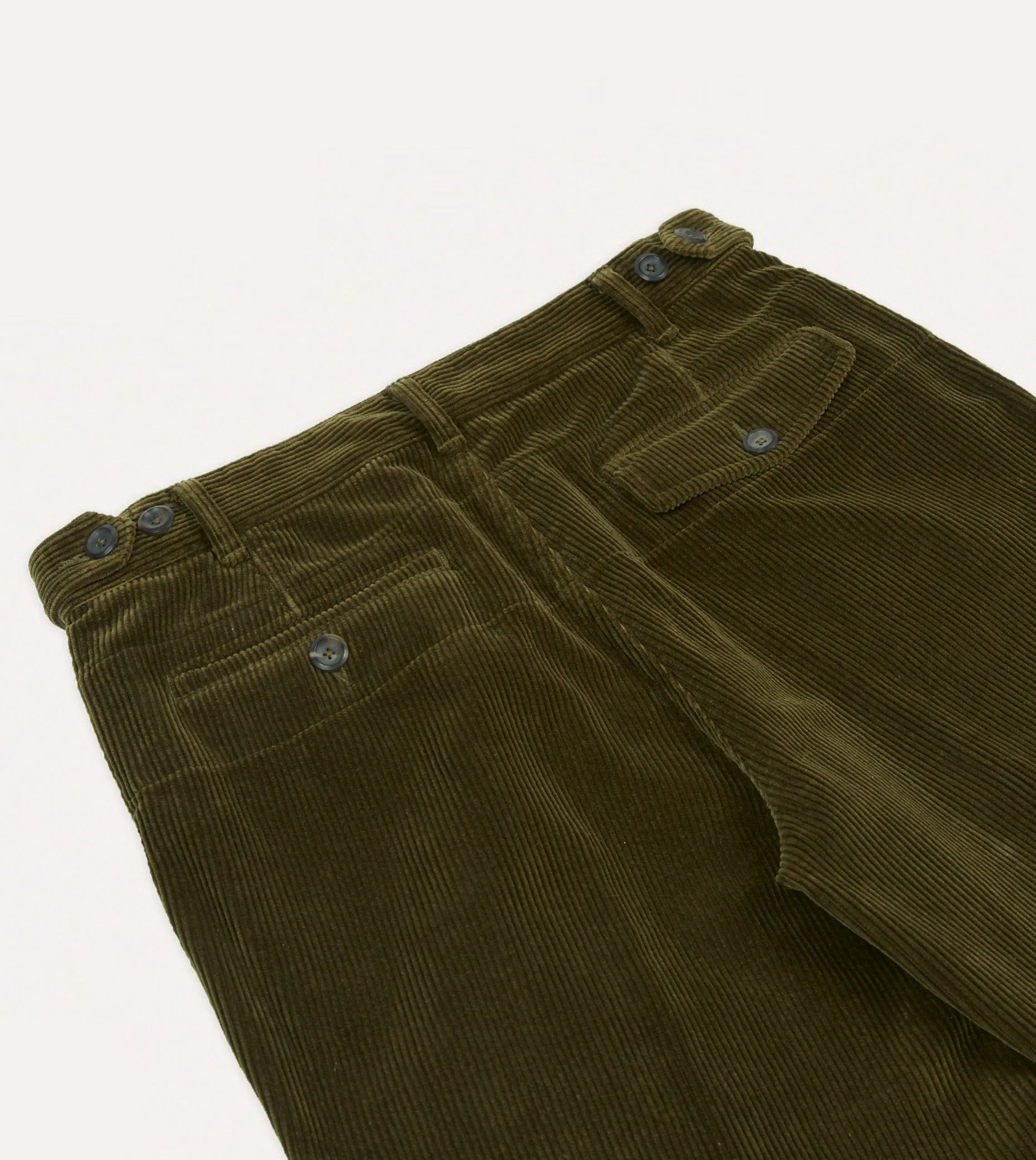 Olive Cotton Corduroy Games Trousers sold by Drake's London product image thumbnail 5