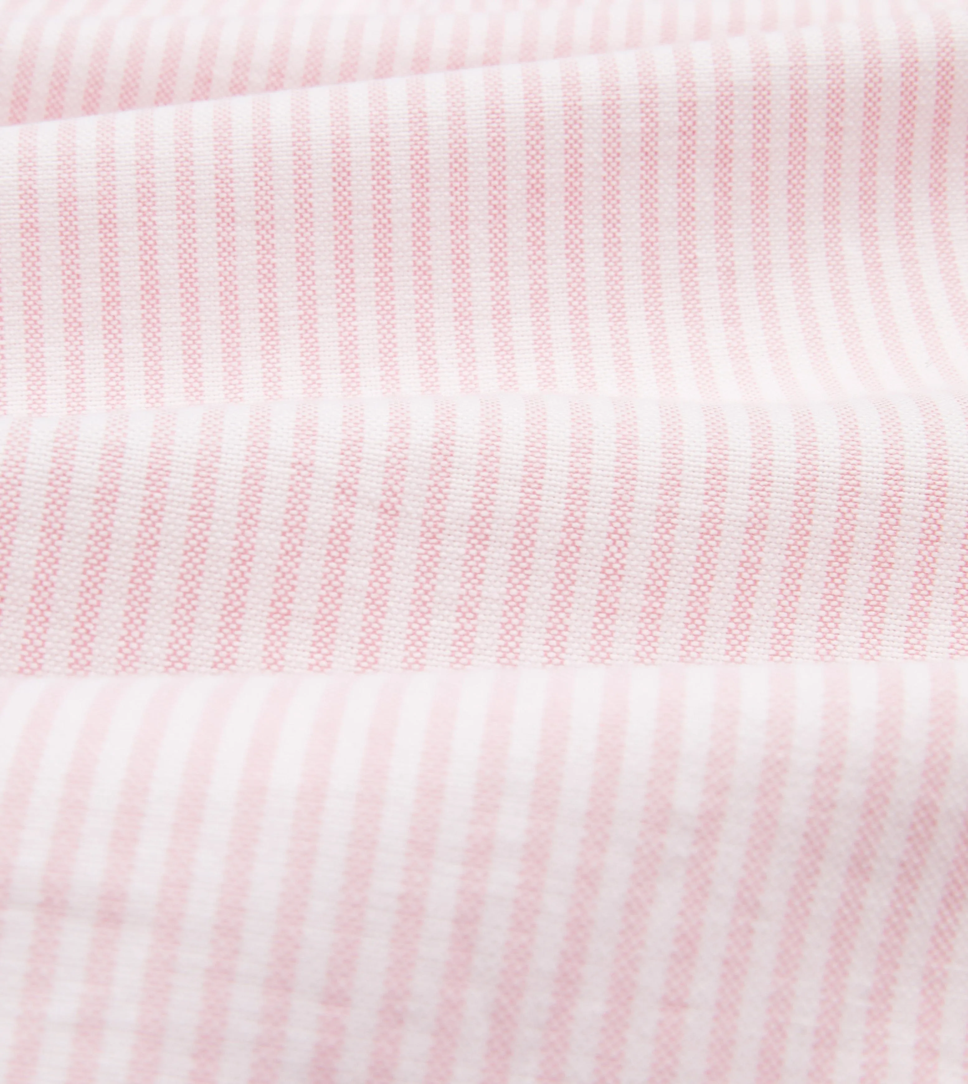 Pale Pink Ticking Stripe Cotton Oxford Cloth Button-Down Shirt sold by Drake's London product image thumbnail 2
