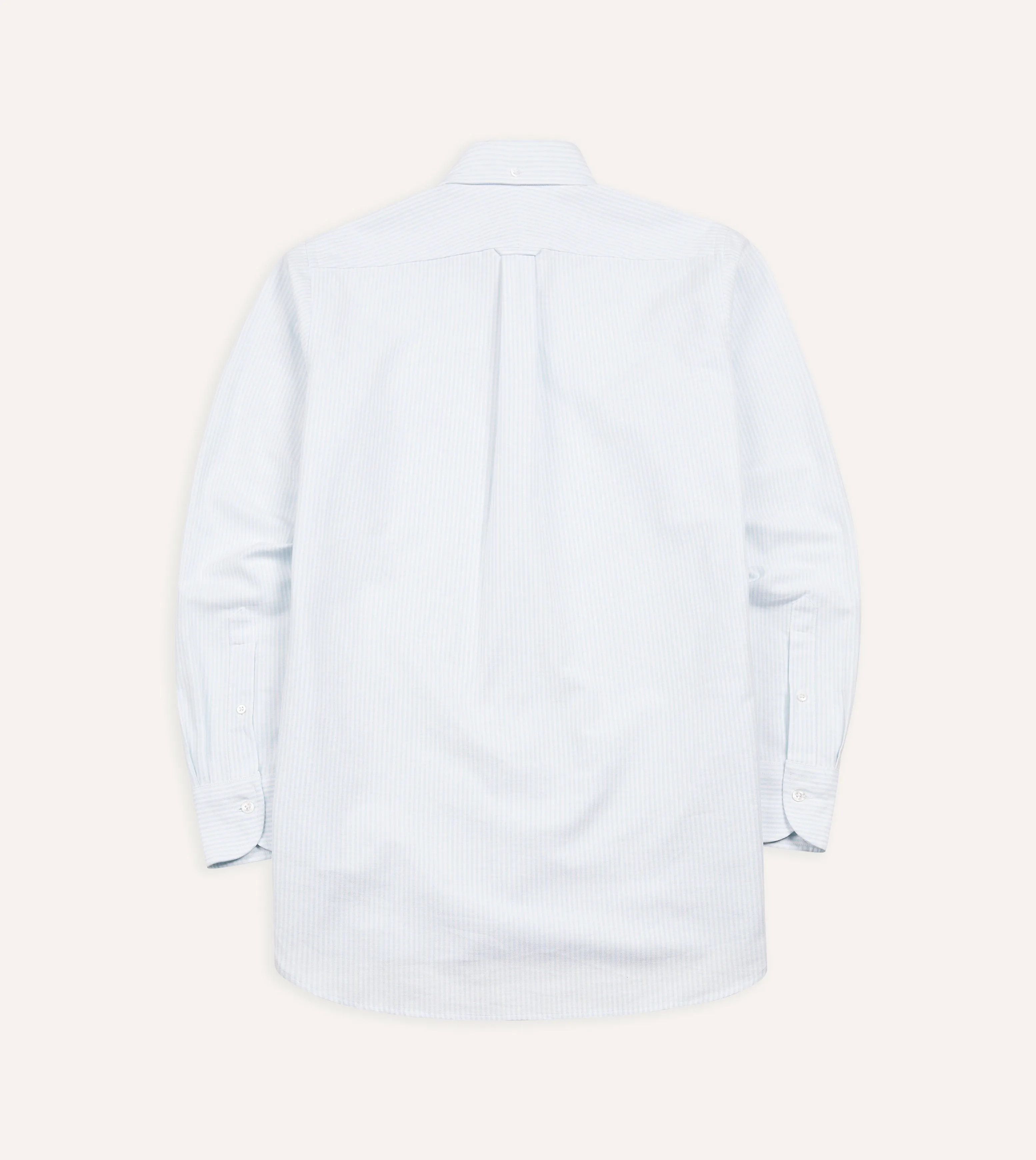 Sky Ticking Stripe Cotton Oxford Cloth Button-Down Shirt sold by Drake's London product image thumbnail 5