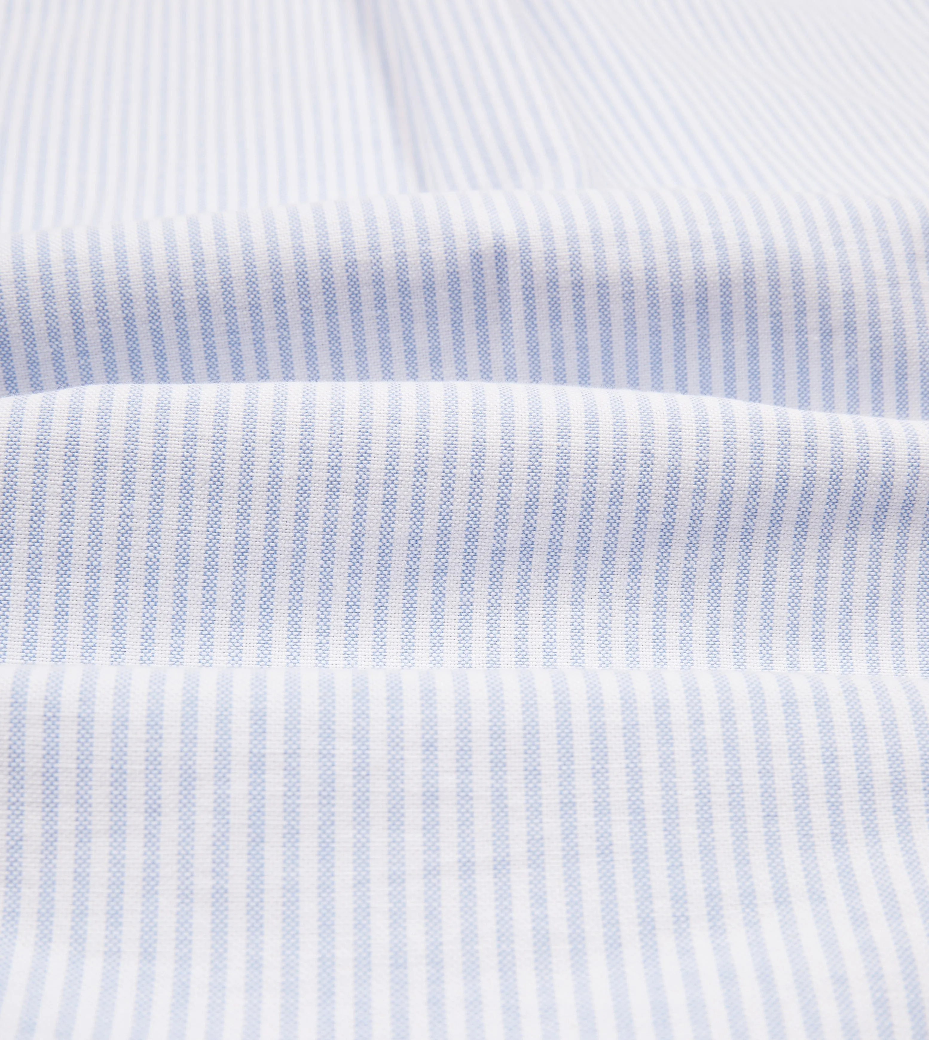 Light Blue Ticking Stripe Cotton Oxford Cloth Button-Down Shirt sold by Drake's London product image thumbnail 2