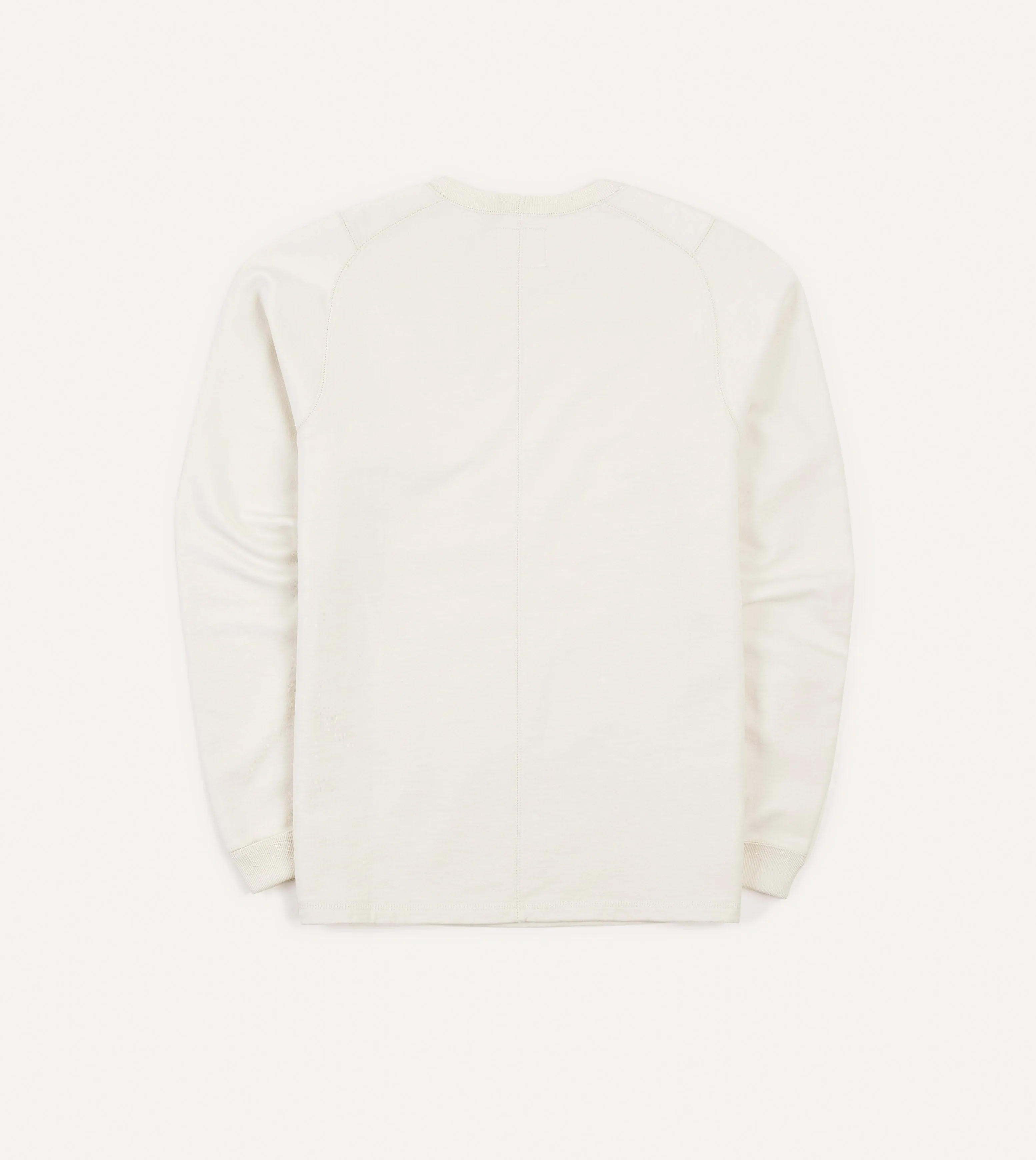 Ecru Cotton Long-Sleeve Hiking Sweatshirt sold by Drake's London product image thumbnail 5