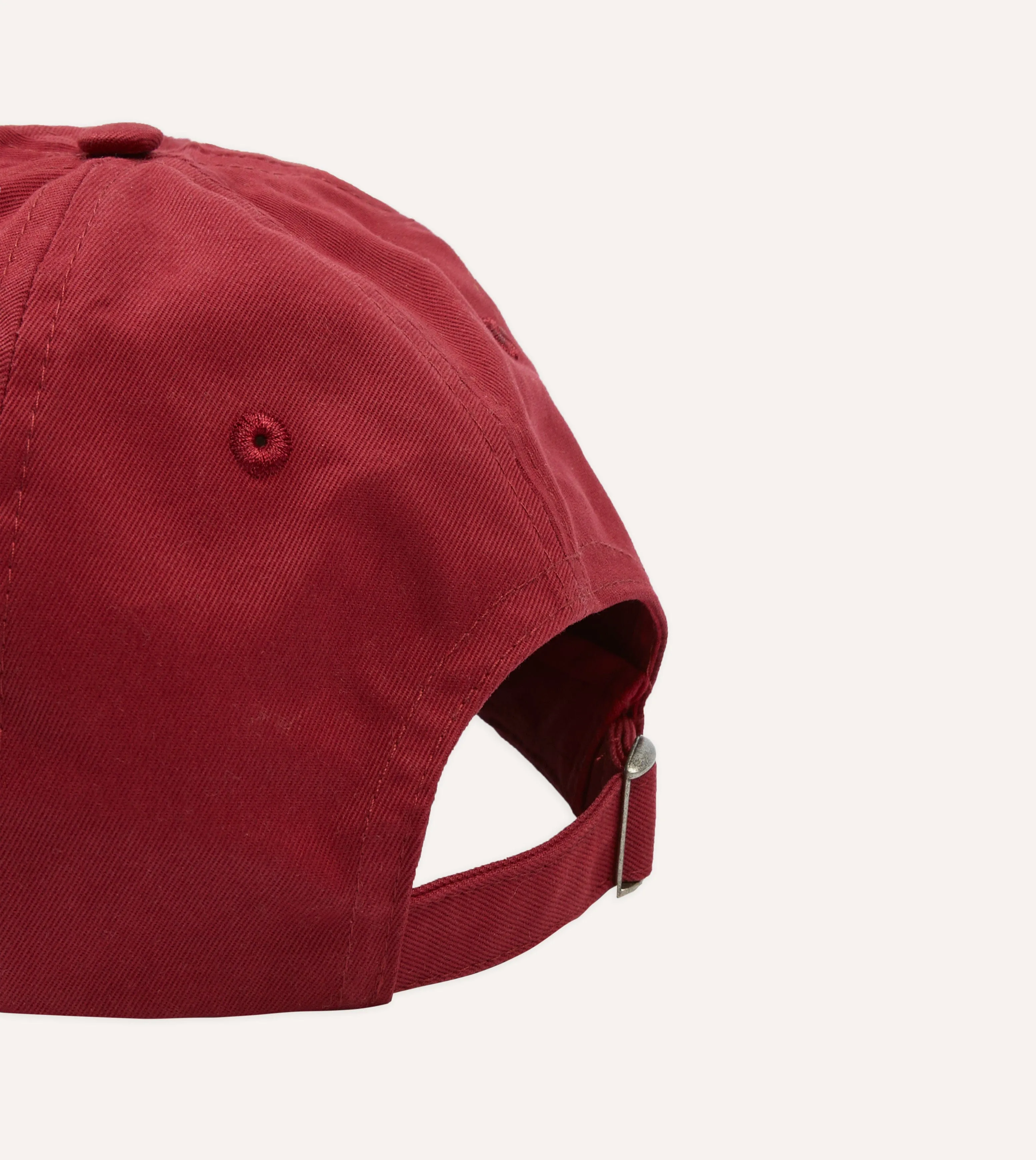 Red Flower Emblem Cotton Baseball Cap sold by Drake's London product image thumbnail 2