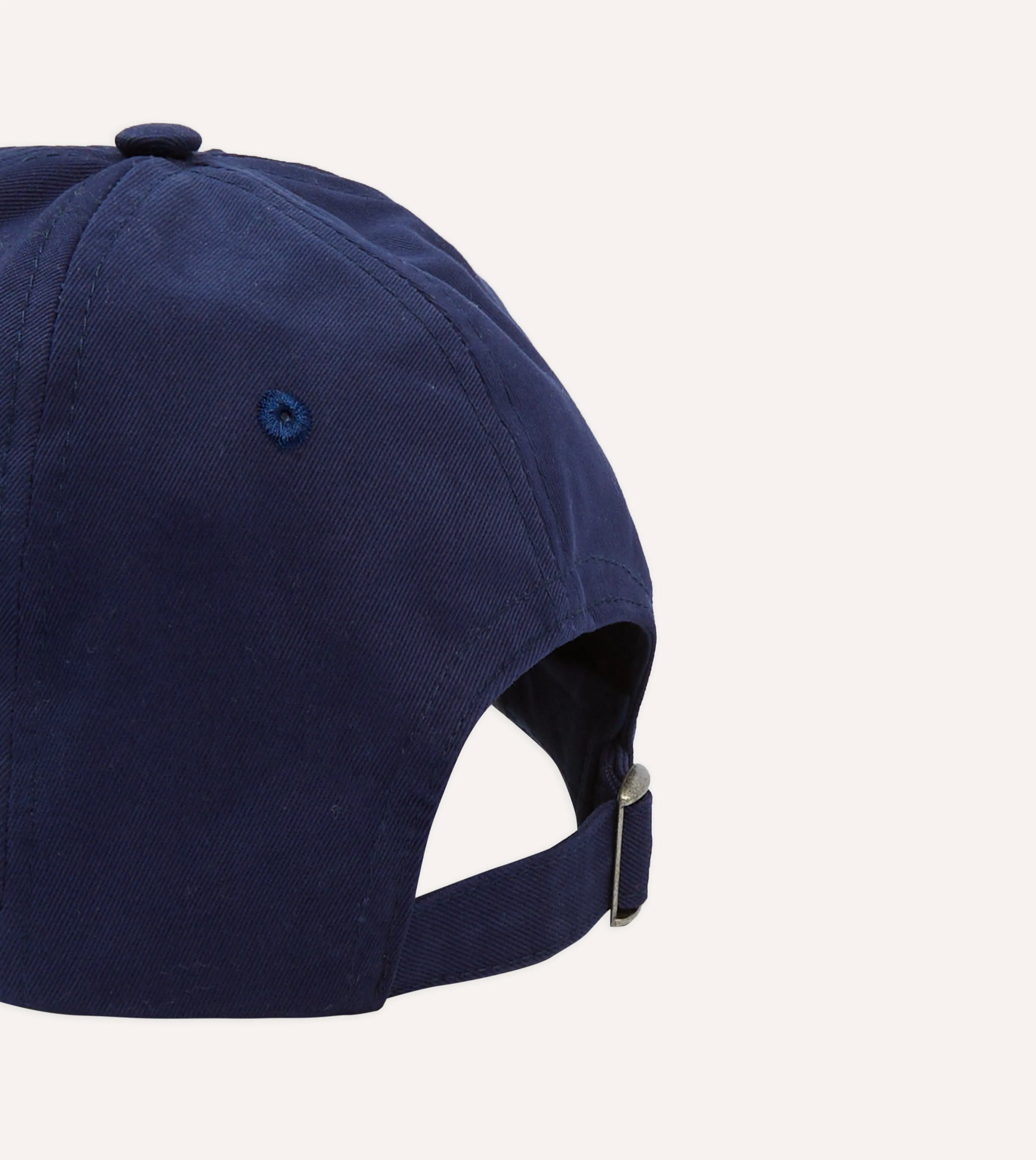 Navy Flower Emblem Cotton Baseball Cap sold by Drake's London product image thumbnail 2