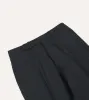 Charcoal Tropical Wool Flat Front Trouser sold by Drake's London